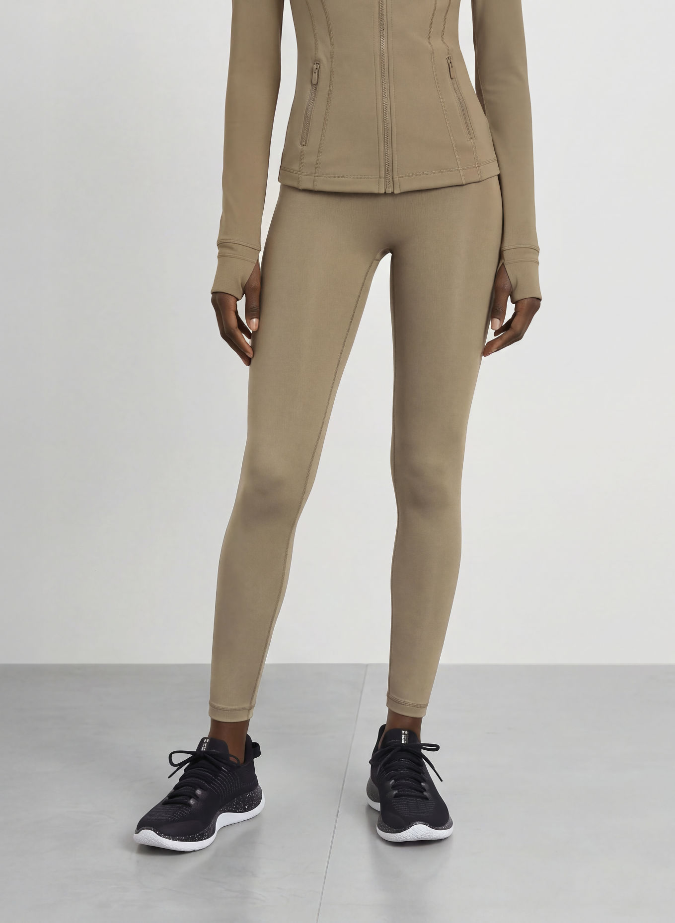lululemon Leggings WUNDER TRAIN NO LINE HR TIGHT 25IN: KHAKI