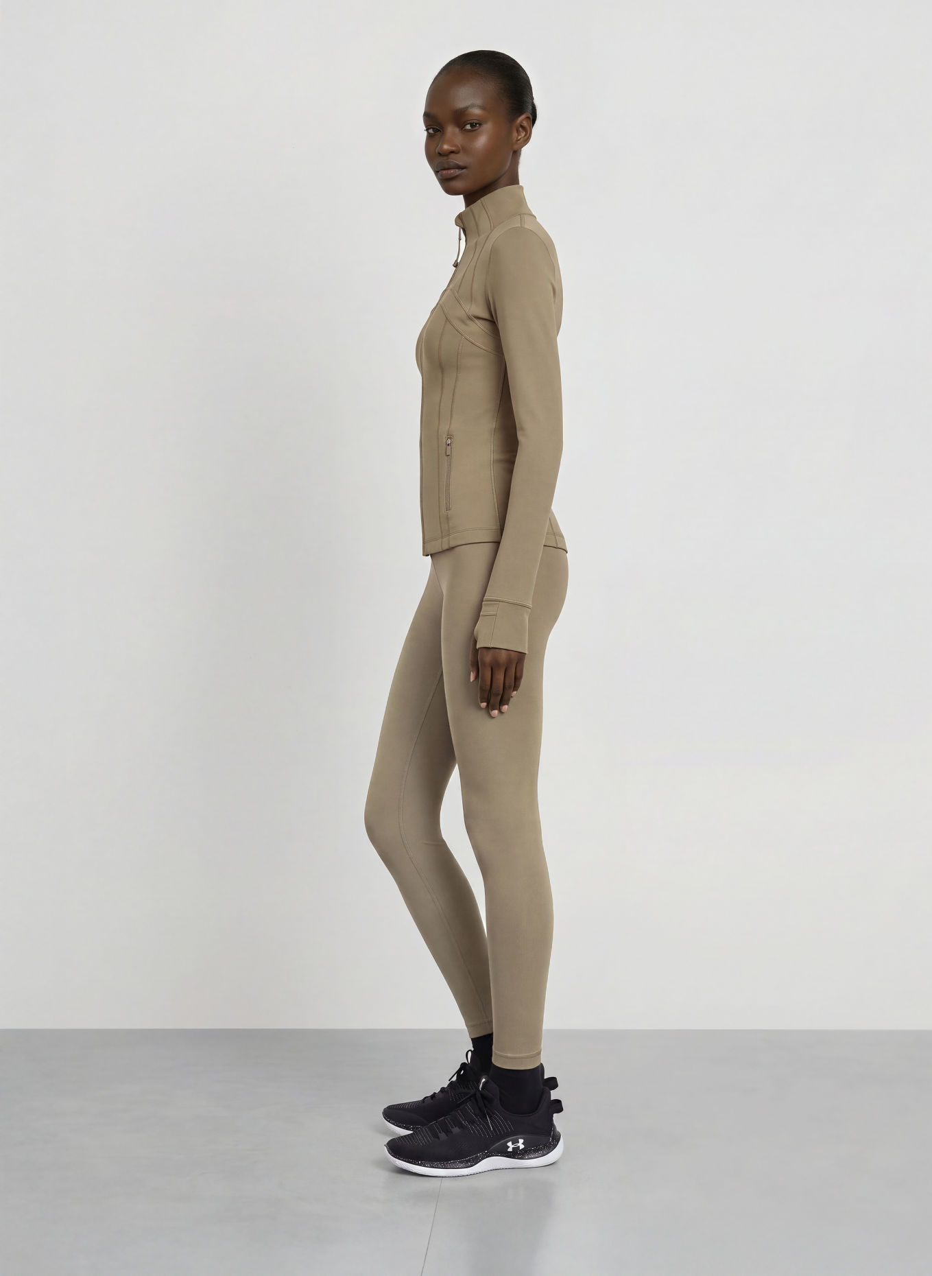 lululemon Leggings WUNDER TRAIN NO LINE HR TIGHT 25IN: KHAKI
