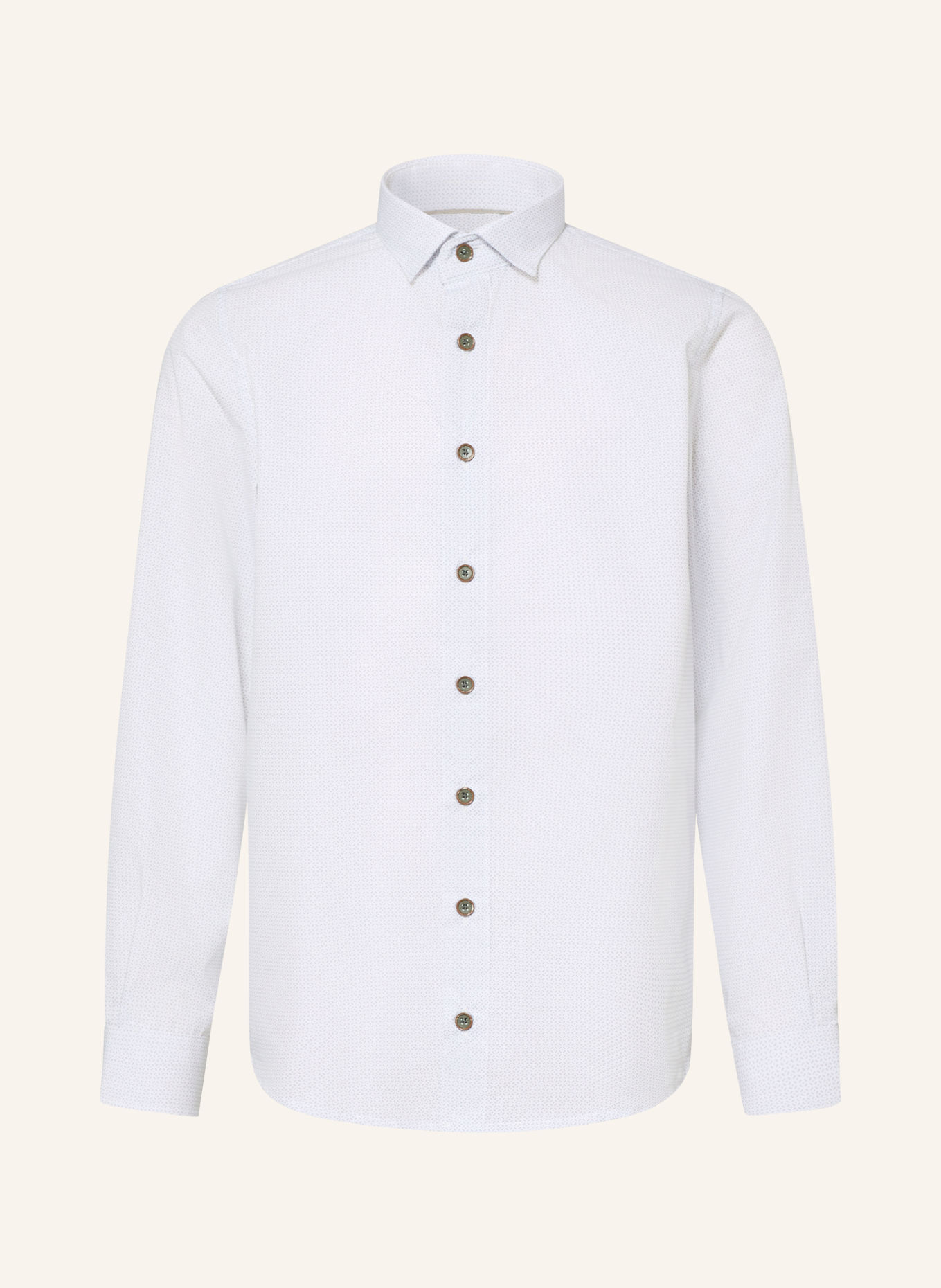 G.O.L. FINEST COLLECTION Slim-Fit Shirt: WHITE / LIGHT GRAY