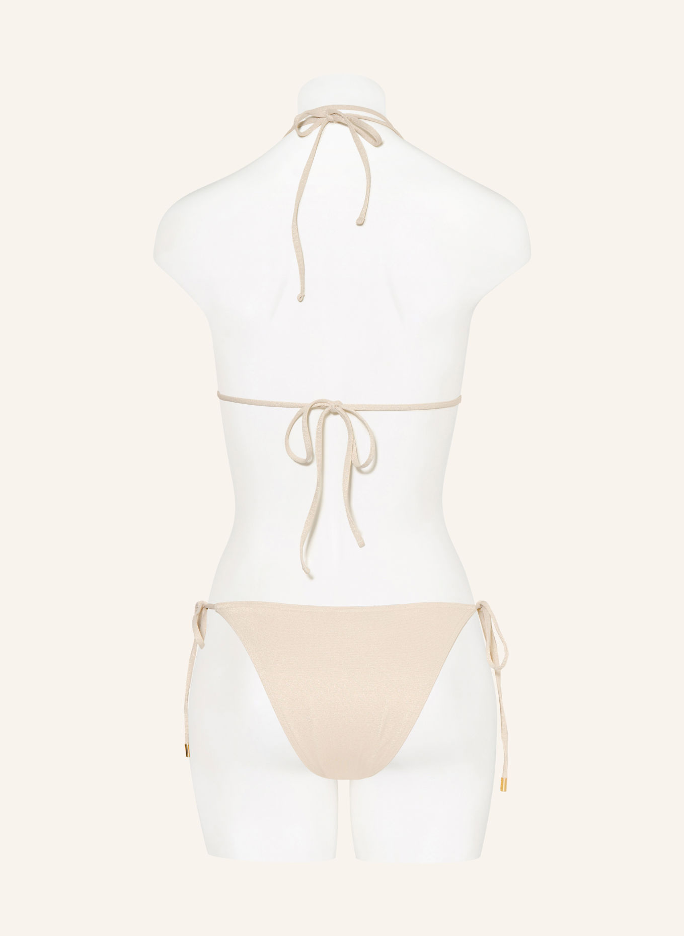 MELISSA ODABASH GIRONA Triangle bikini top with Glitter Yarn: CREAM