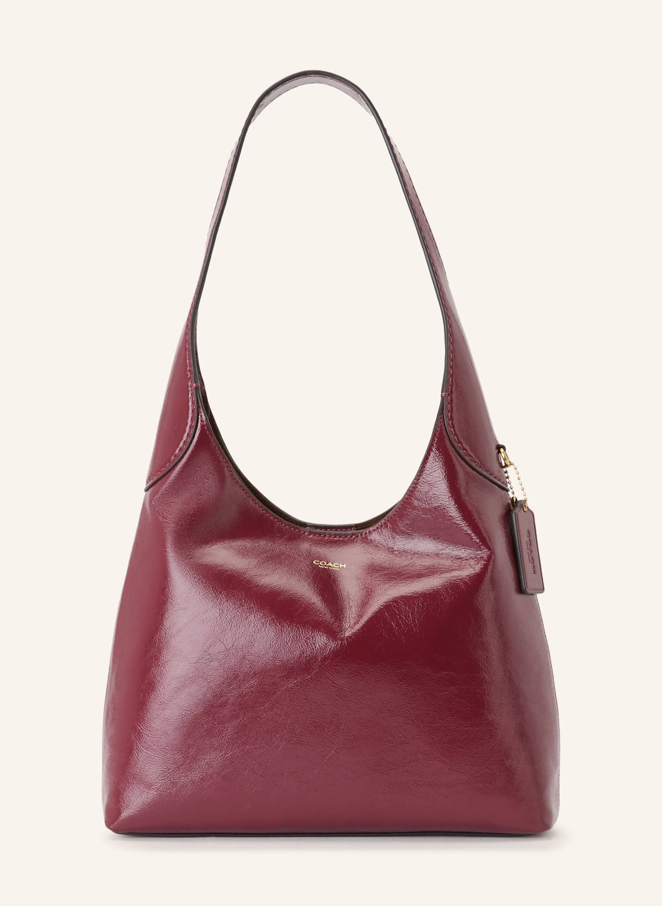 COACH BROOKLYN Shoulder Bag: DARK RED / GOLD