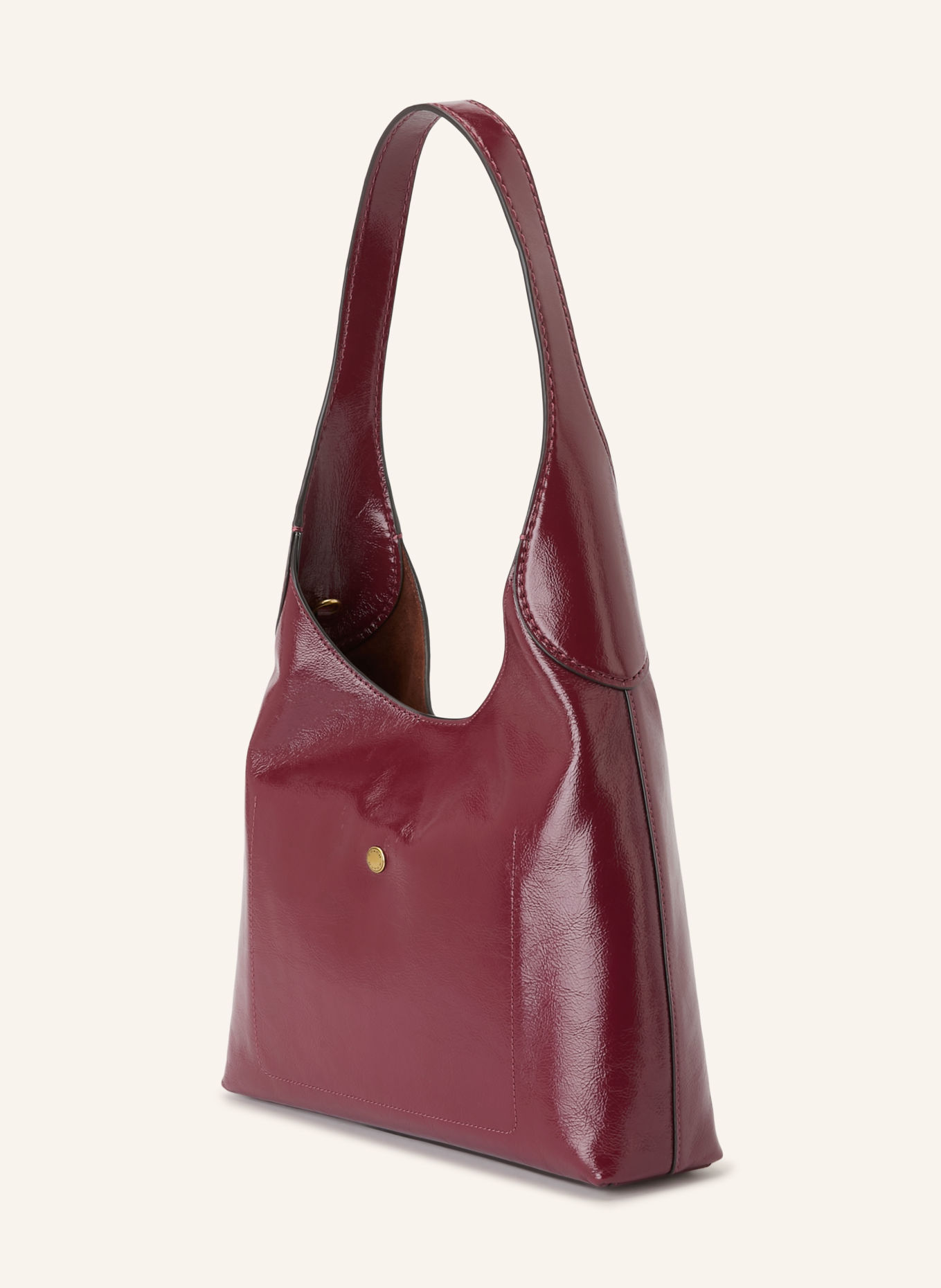 COACH BROOKLYN Shoulder Bag: DARK RED / GOLD