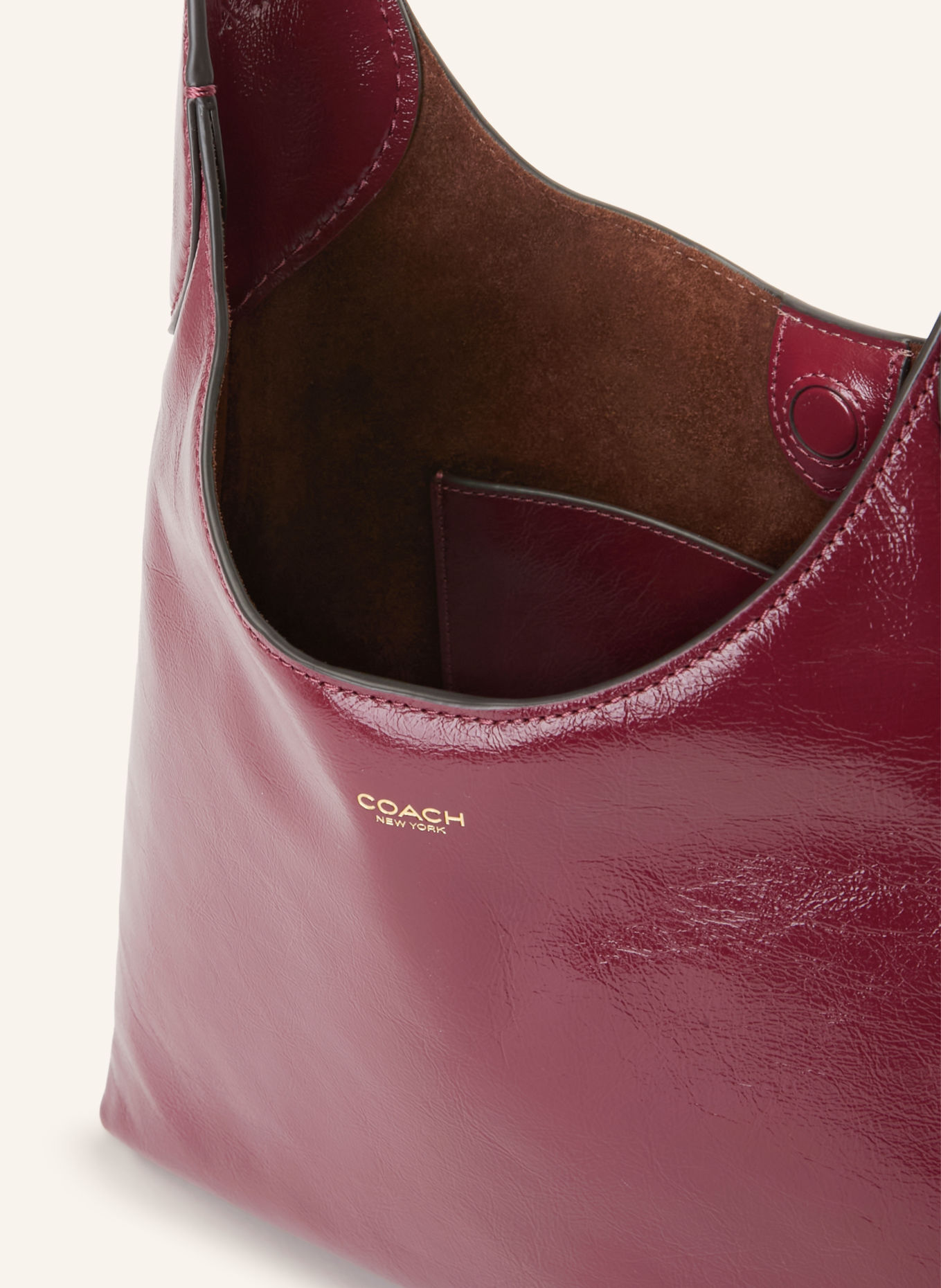 COACH BROOKLYN Shoulder Bag: DARK RED / GOLD