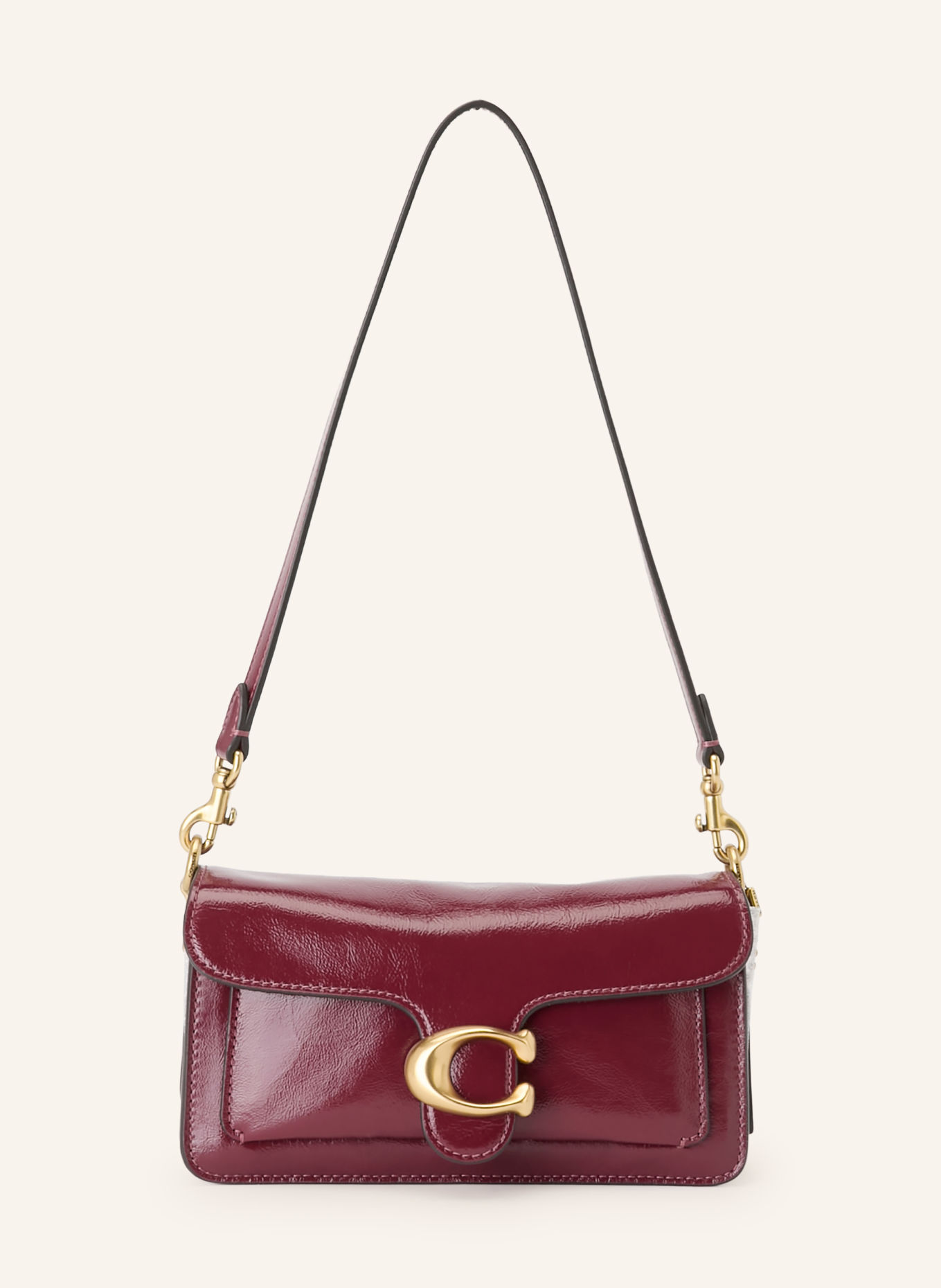 COACH TABBY Crossbody Bag: DARK RED / GOLD