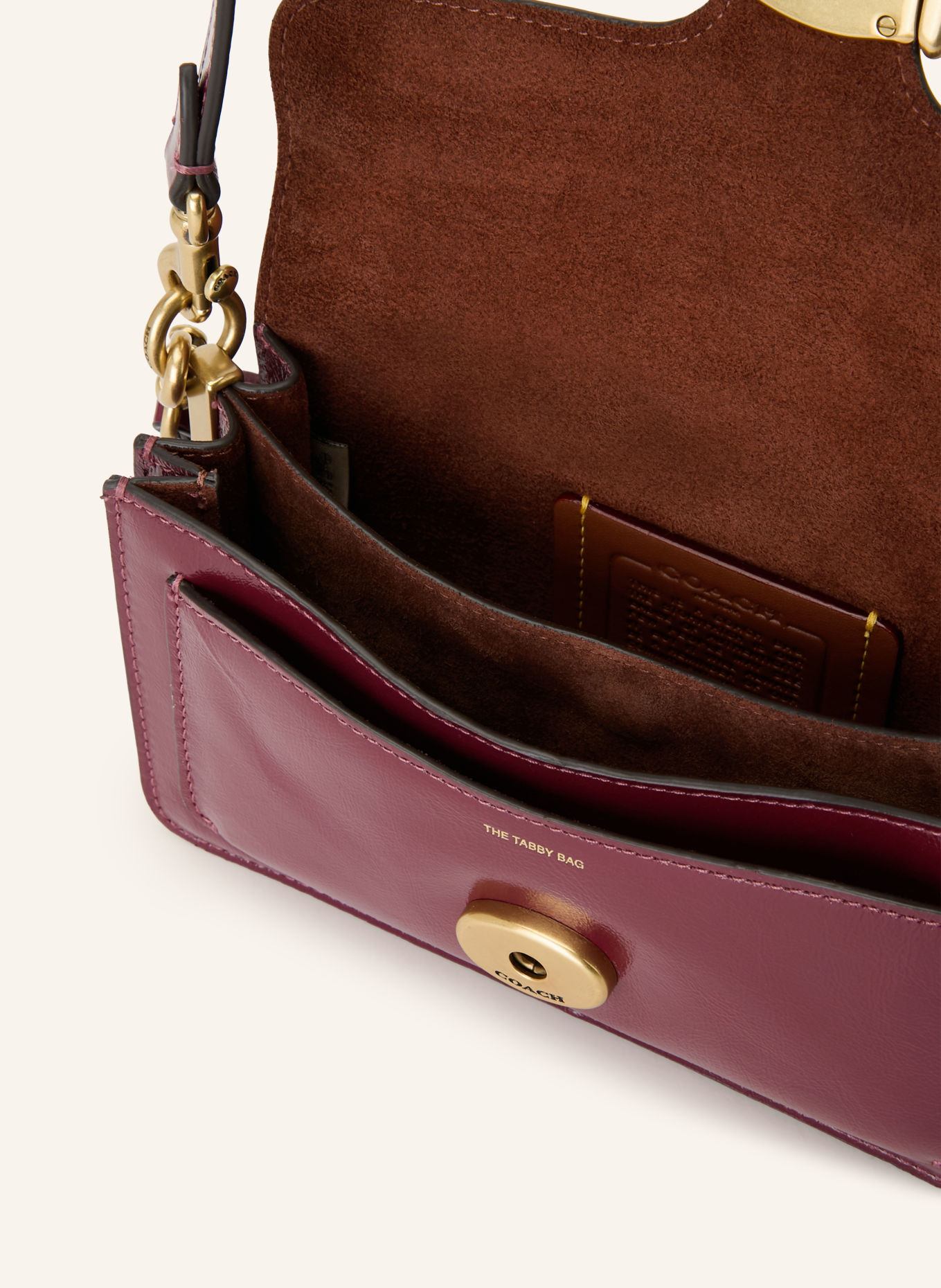 COACH TABBY Crossbody Bag: DARK RED / GOLD