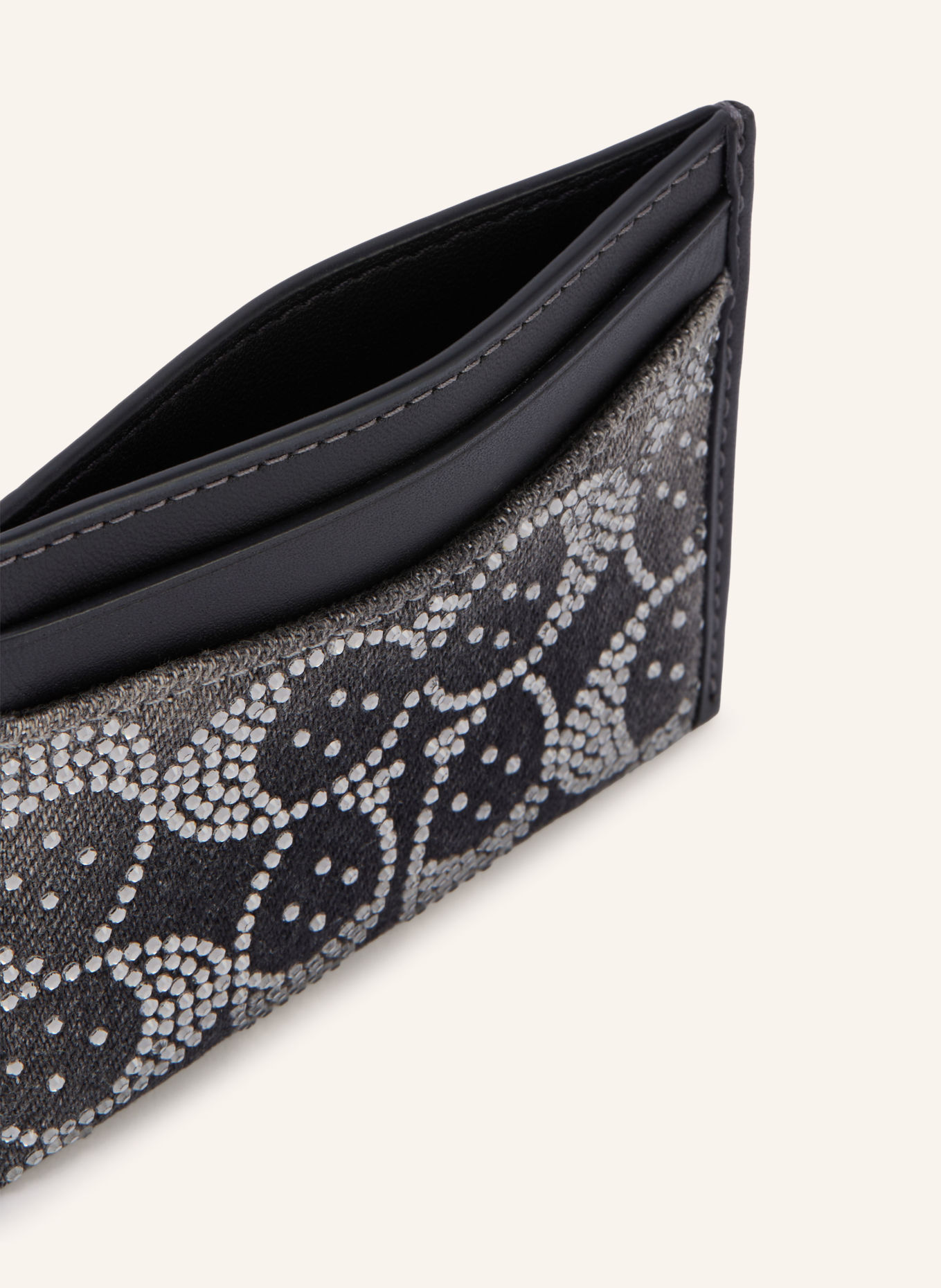 COACH Card wallet with gemstones: BLACK