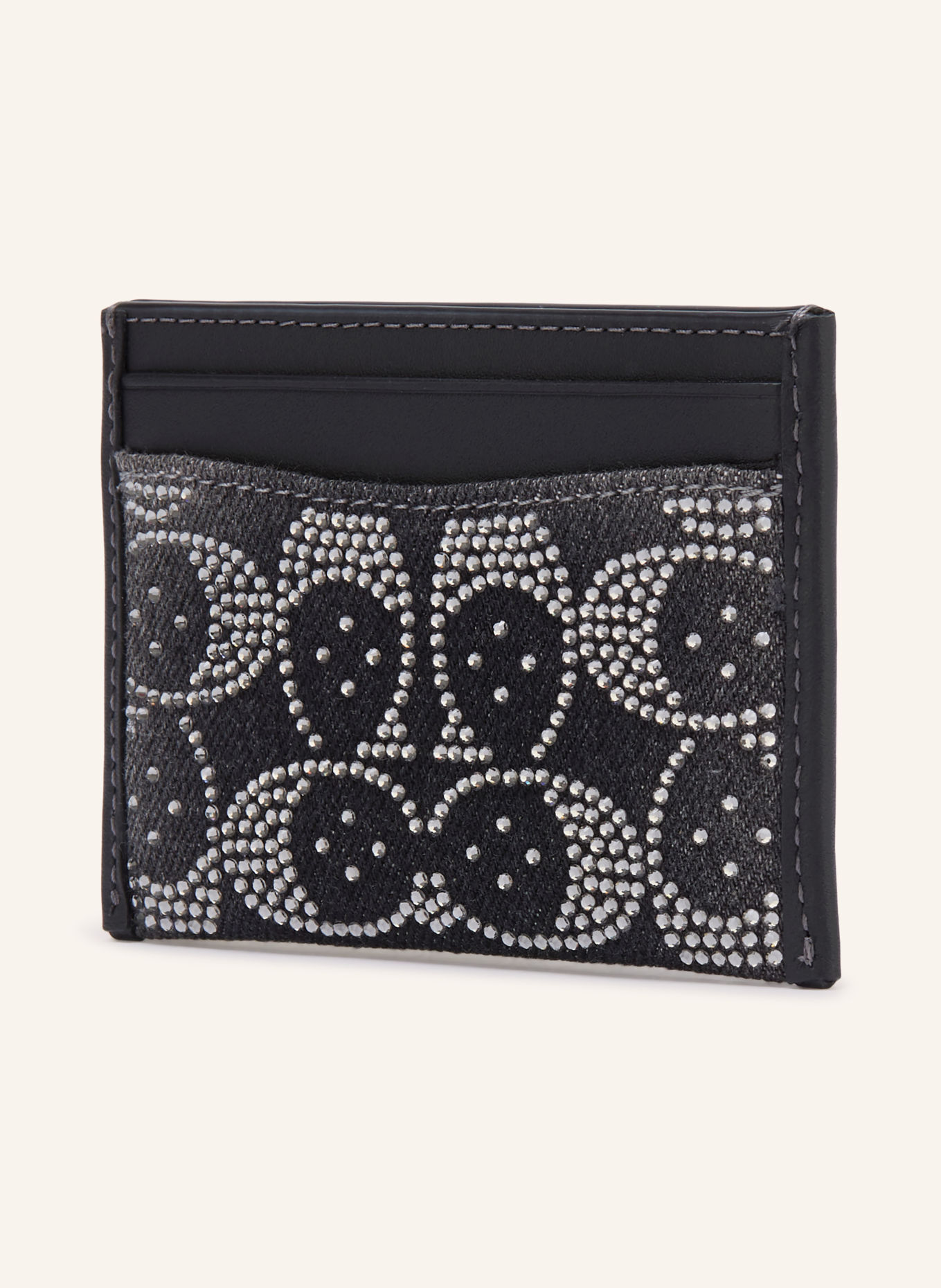 COACH Card wallet with gemstones: BLACK