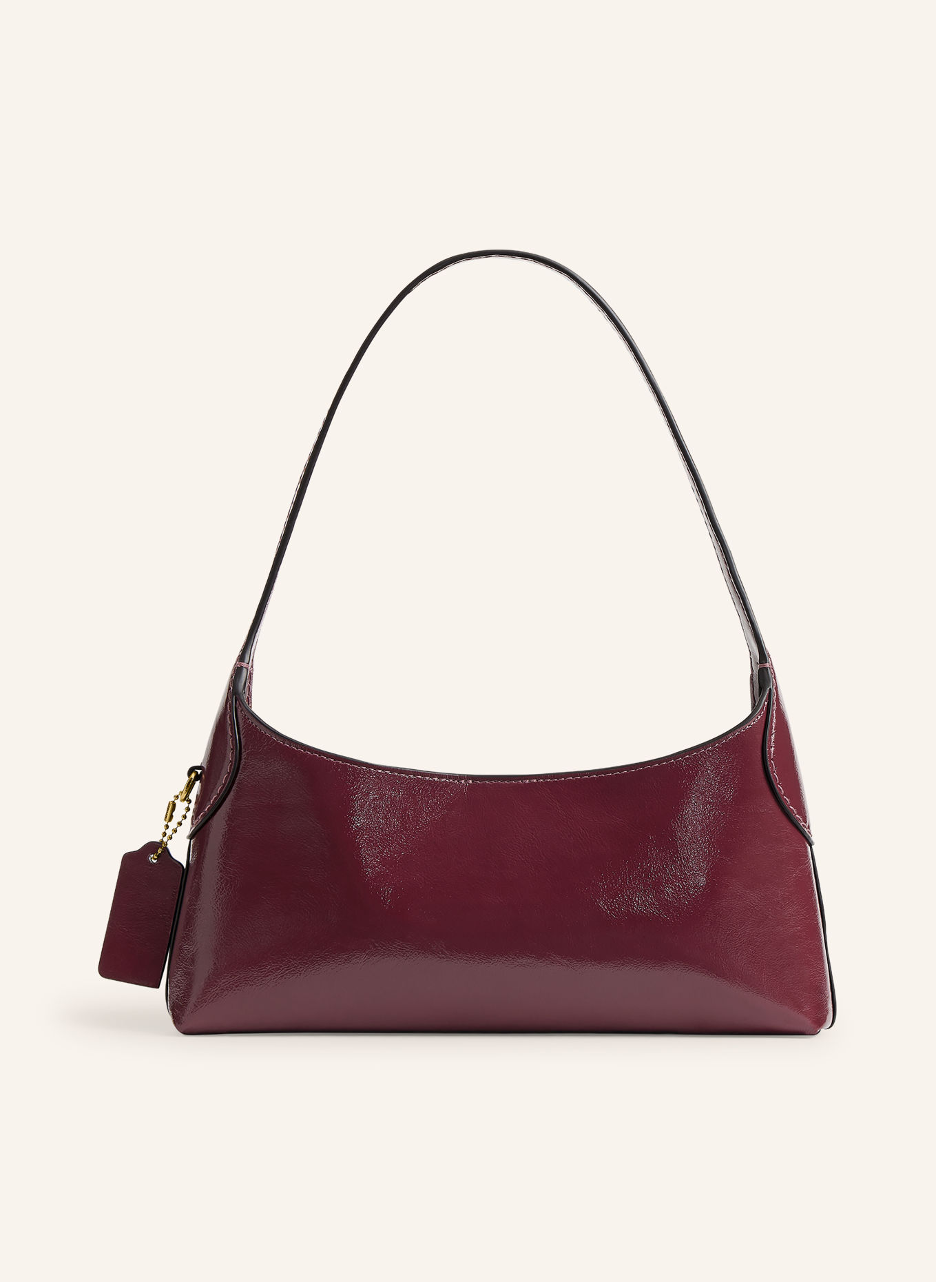 COACH BROOKLYN Shoulder Bag: DARK RED / GOLD
