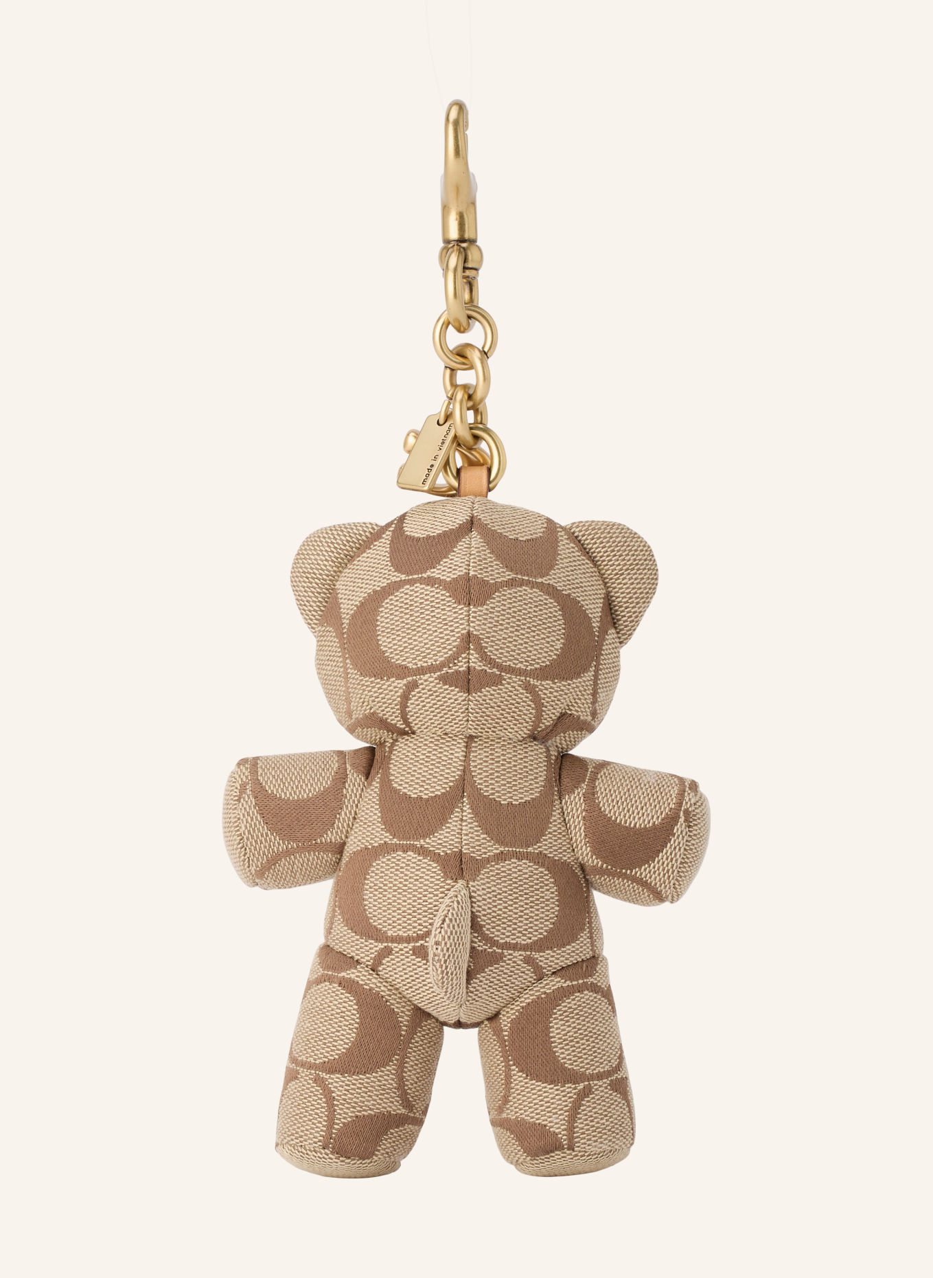 COACH Taschenanhänger: BEIGE / GOLD / BRAUN