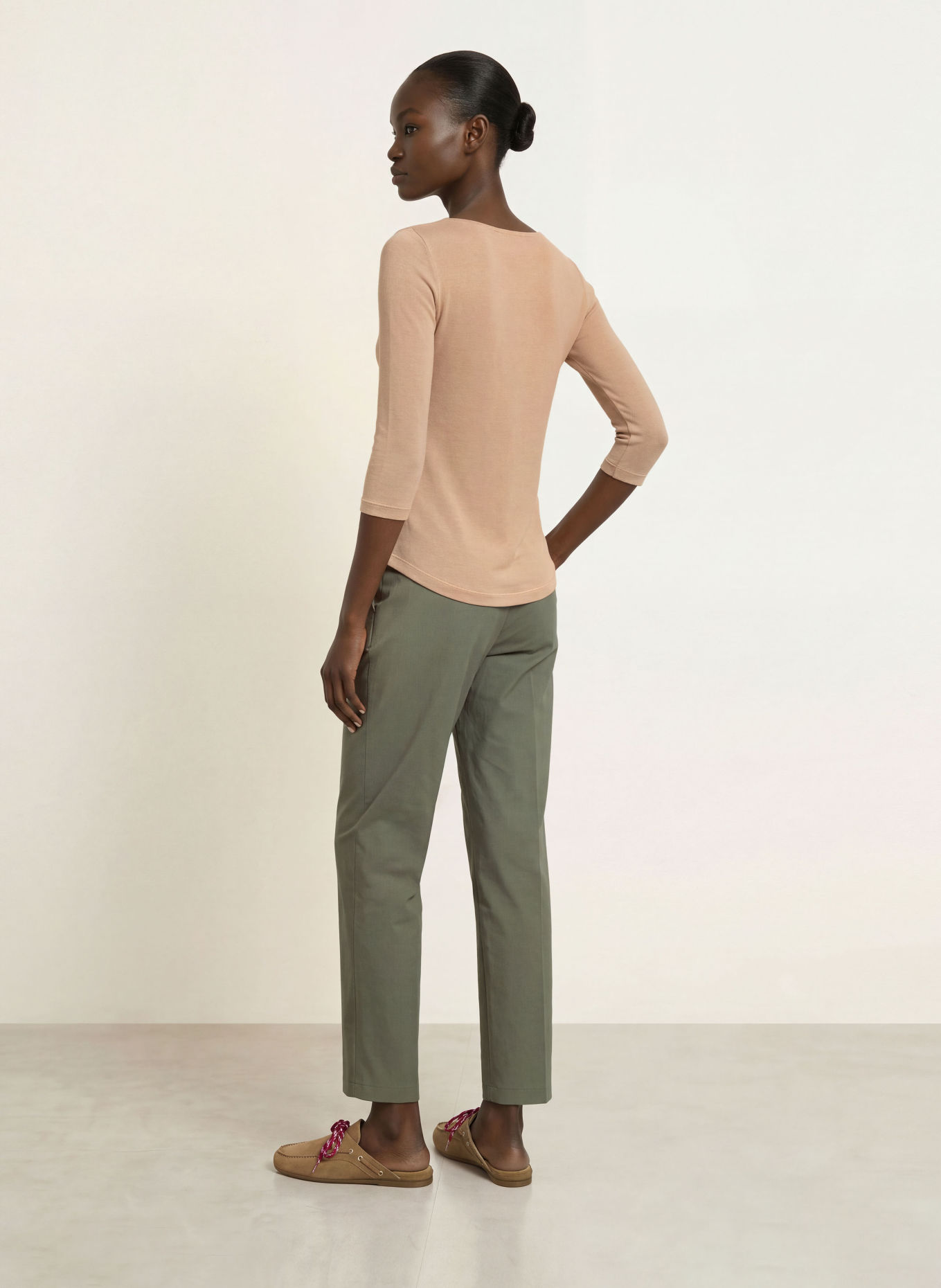 Stefan Brandt Shirt with 3/4 sleeves: BEIGE