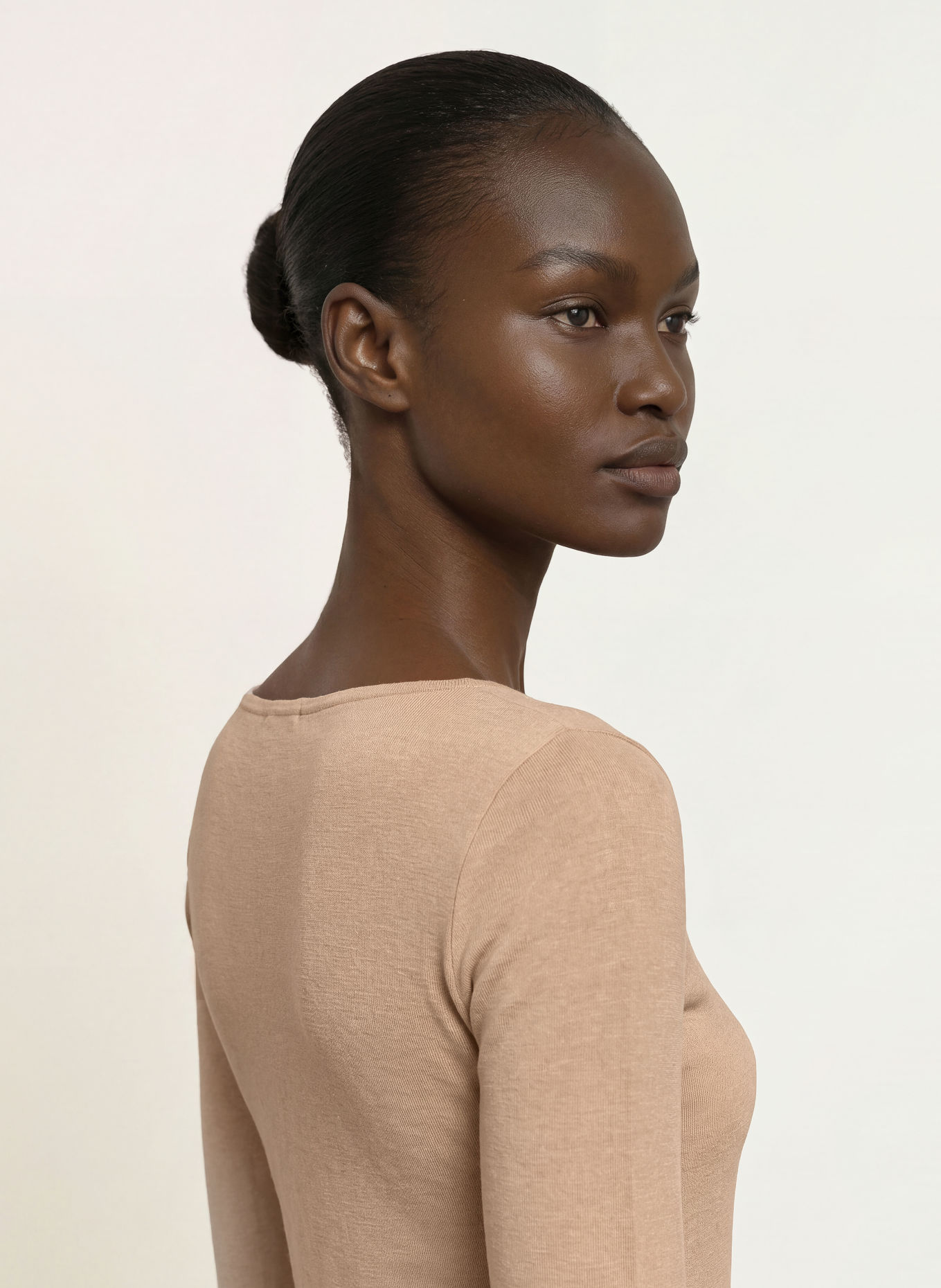 Stefan Brandt Shirt with 3/4 sleeves: BEIGE