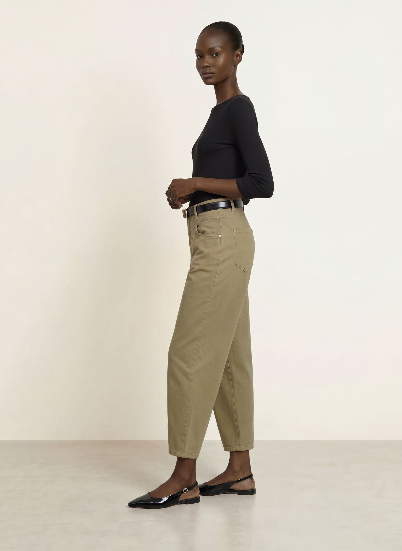 Stefan Brandt Shirt with 3/4 sleeves: BLACK