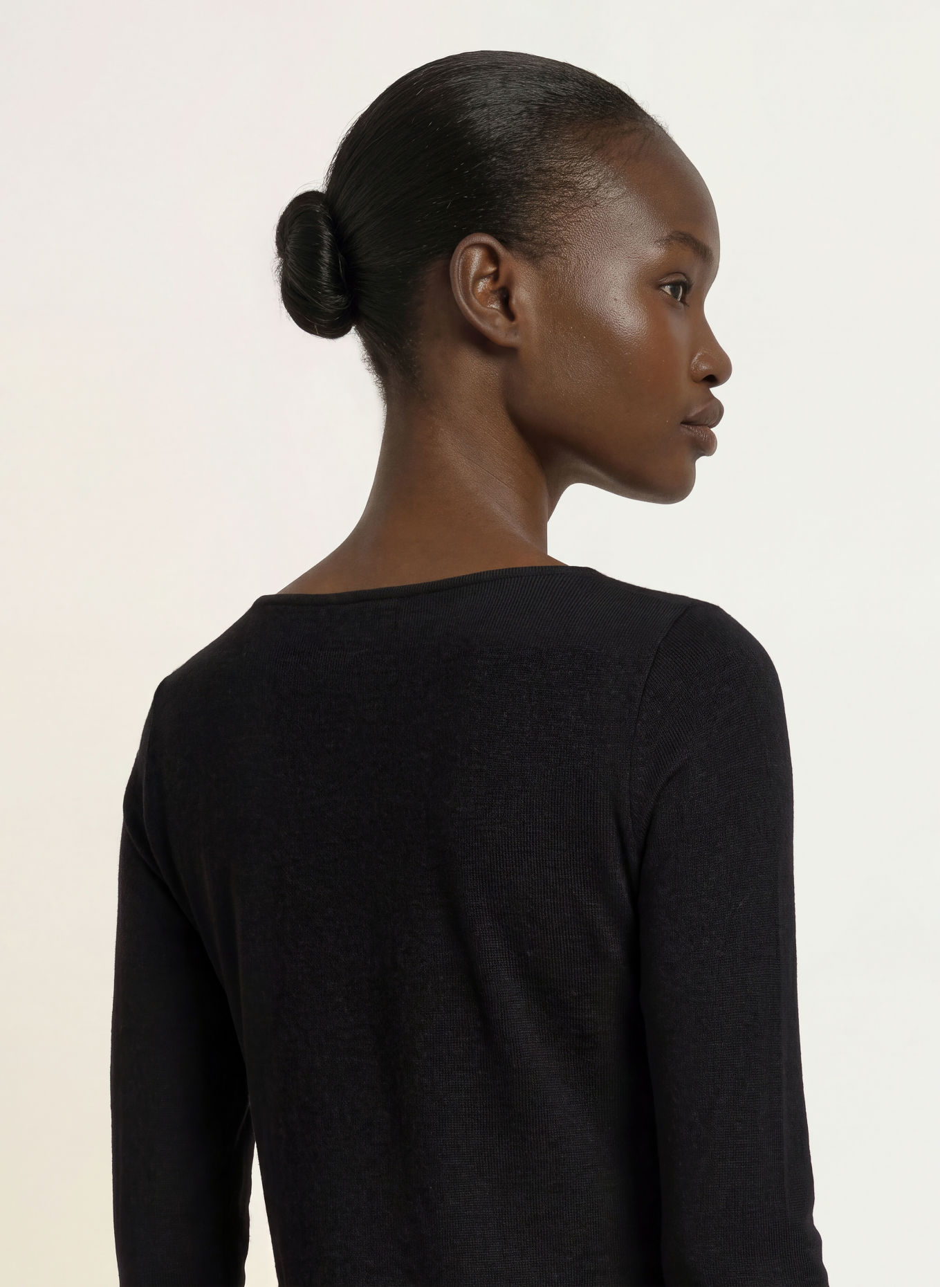 Stefan Brandt Shirt with 3/4 sleeves: BLACK
