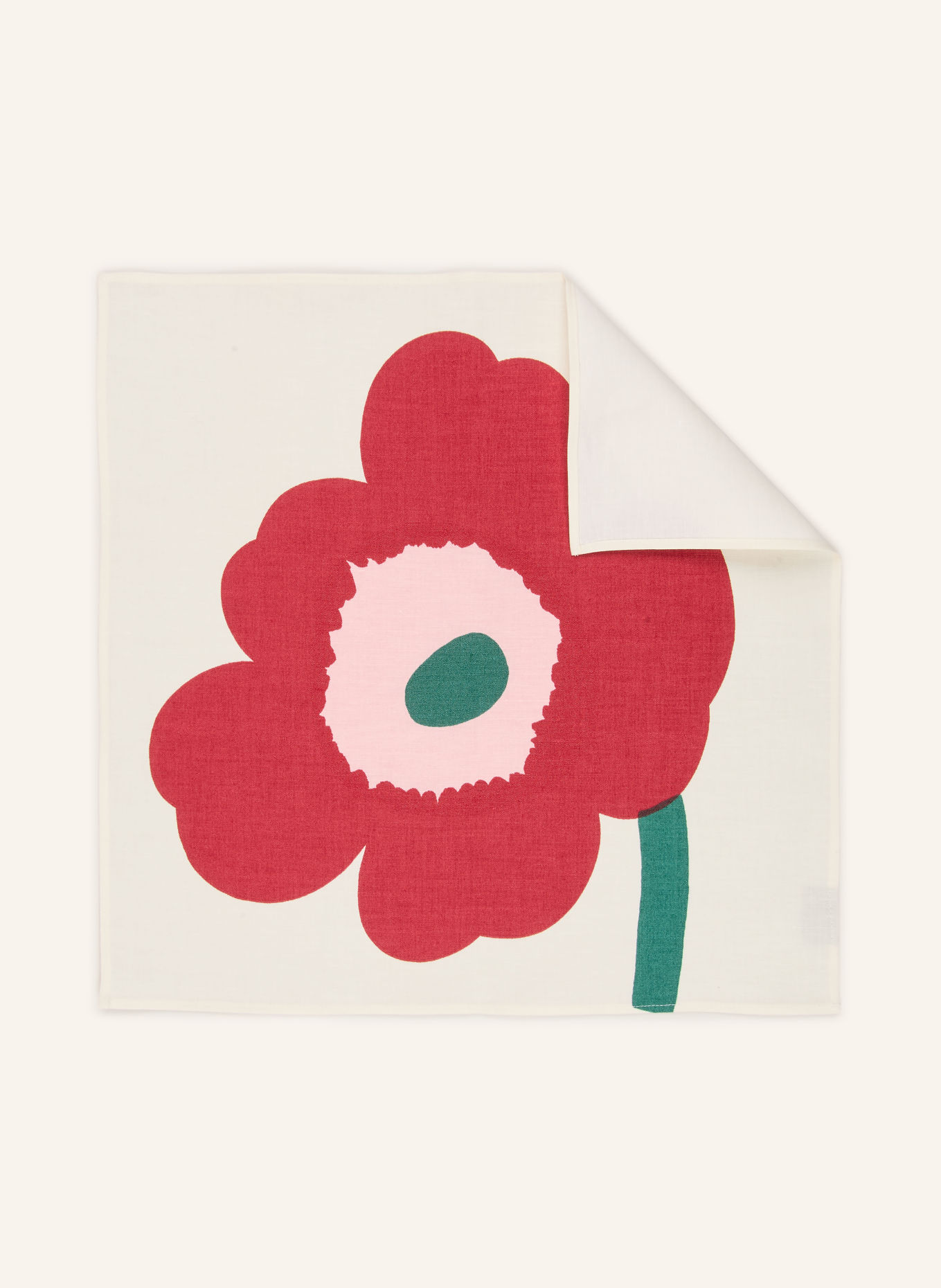 marimekko Set of 3 UNIKKO Cloth Napkins: BEIGE / ROSE / FUCHSIA