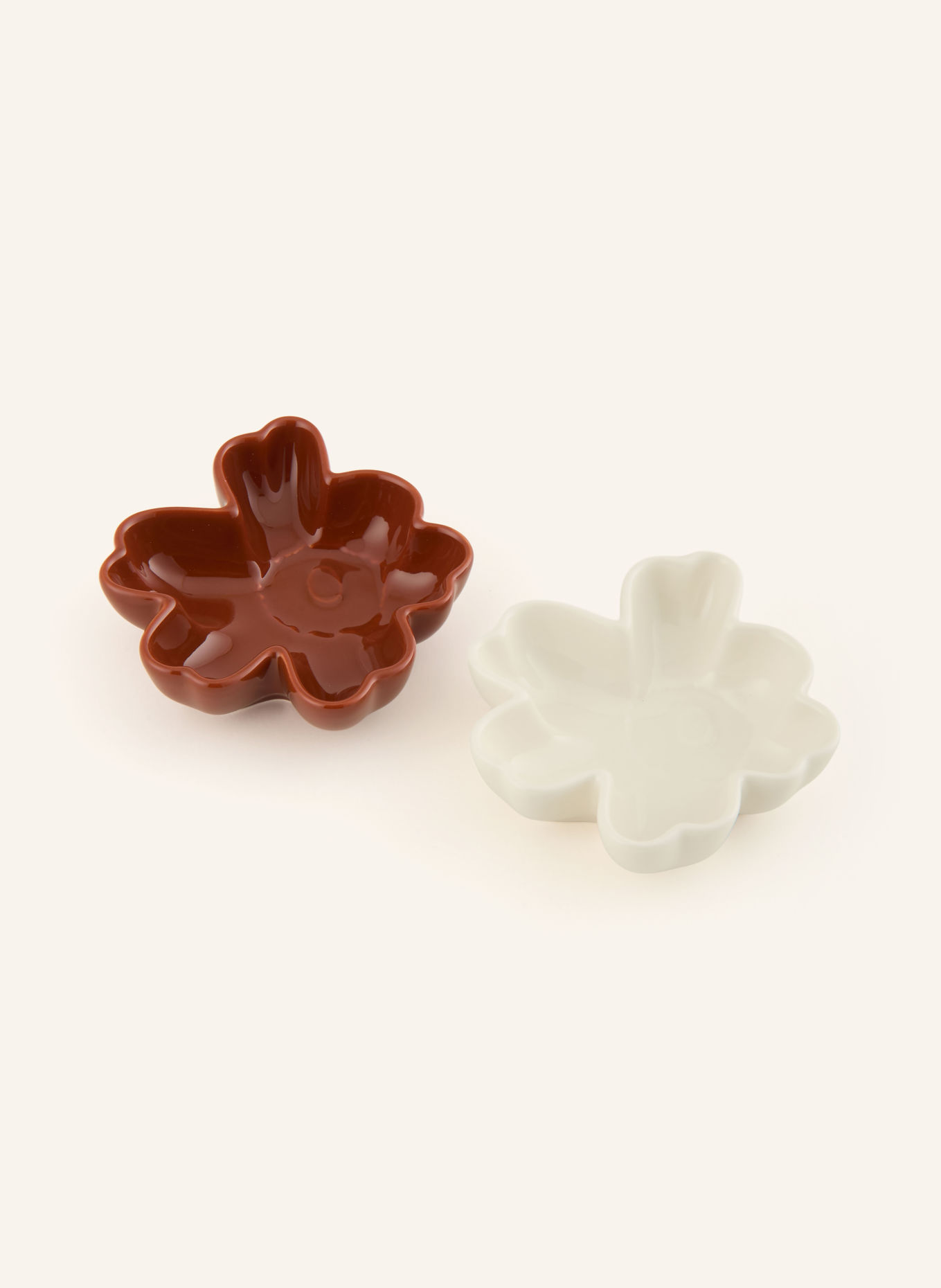 marimekko Lot de 2 coupelles UNIKKO: ROUGE FONCÉ / BLANC