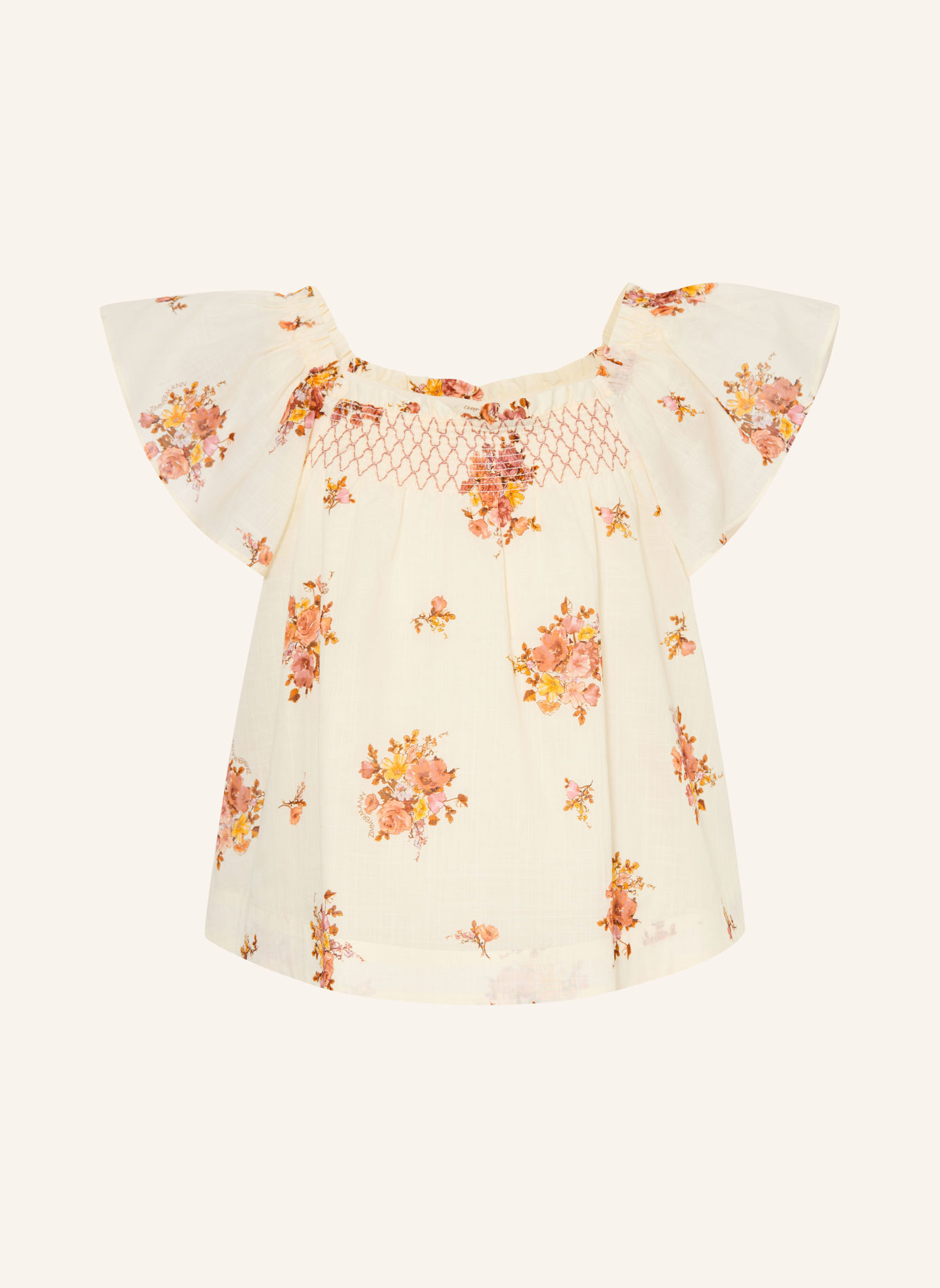 ZIMMERMANN Blouseshirt FAIRLIGHT: LICHTGEEL / VIEUX ROSE