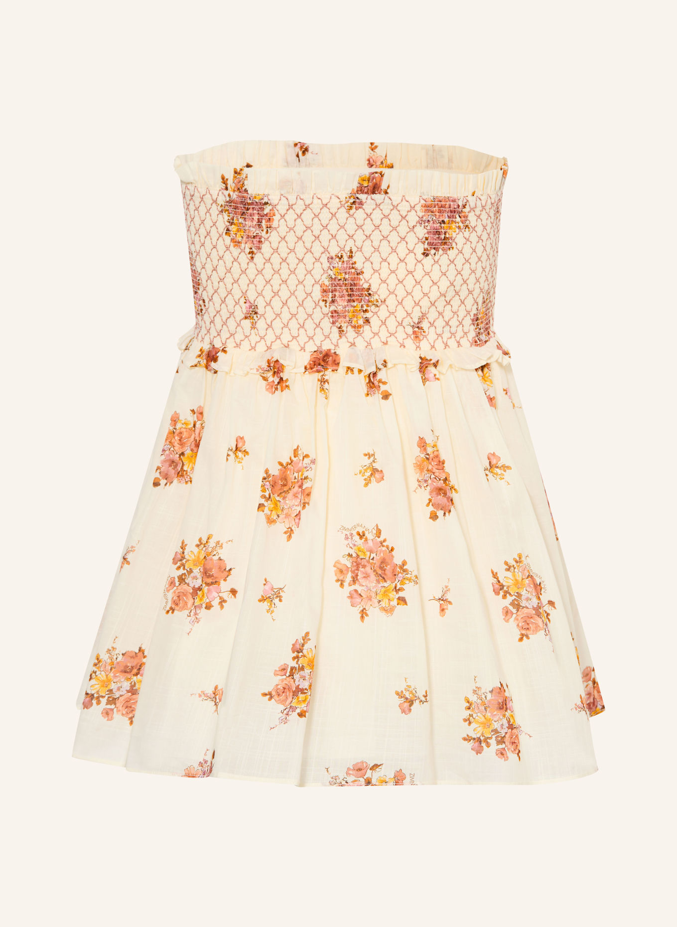 ZIMMERMANN Off-Shoulder-Kleid FAIRLIGHT: HELLGELB / ALTROSA
