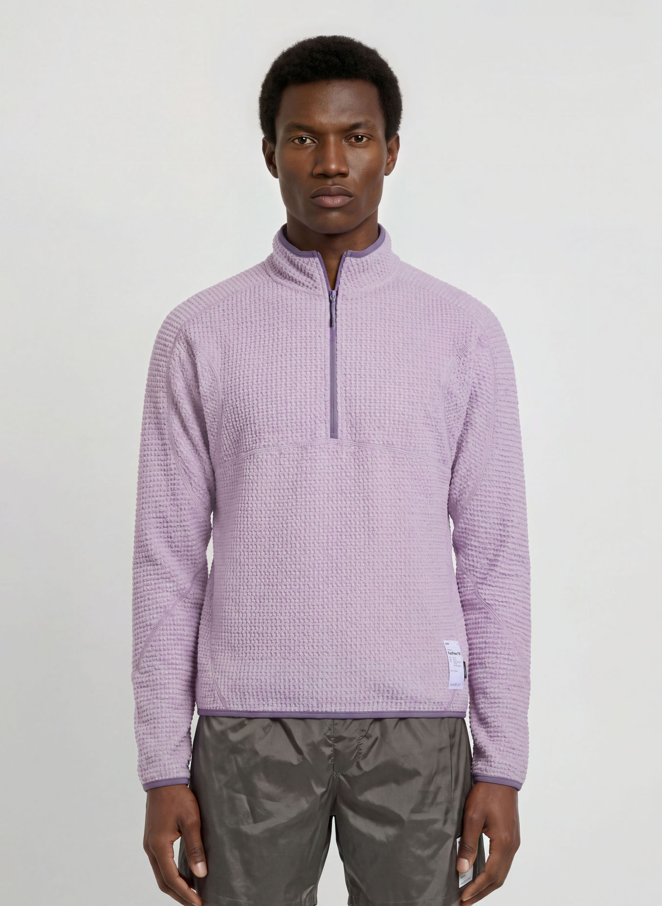 SATISFY FUZZFLEECE™ AD Fleece Half-zip Sweater: PURPLE