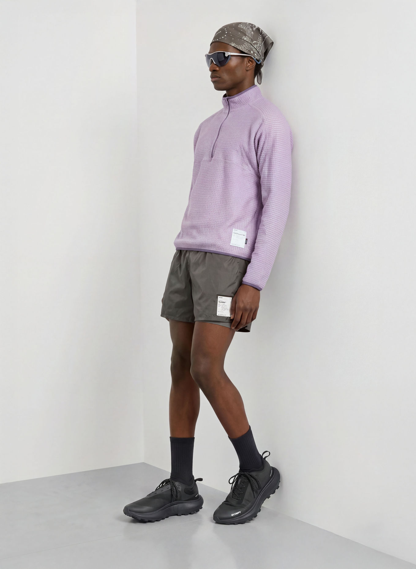 SATISFY FUZZFLEECE™ AD Fleece Half-zip Sweater: PURPLE