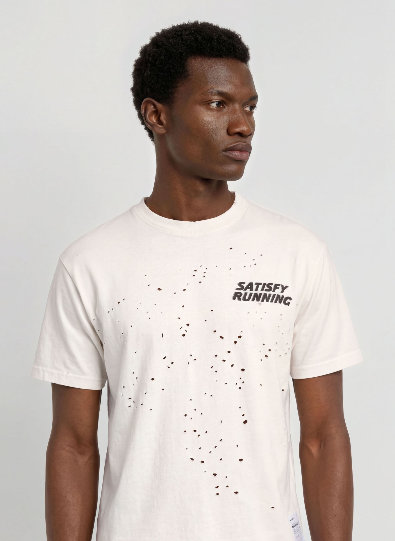 SATISFY MOTHTECH Running Shirt: WHITE