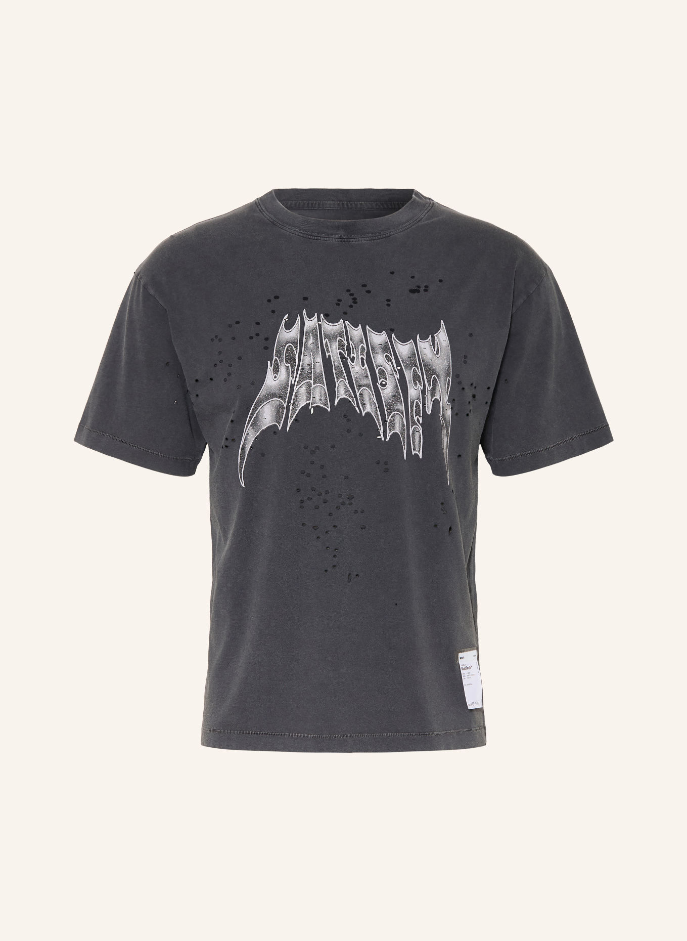 SATISFY MOTHTECH Running Shirt: BLACK / GRAY