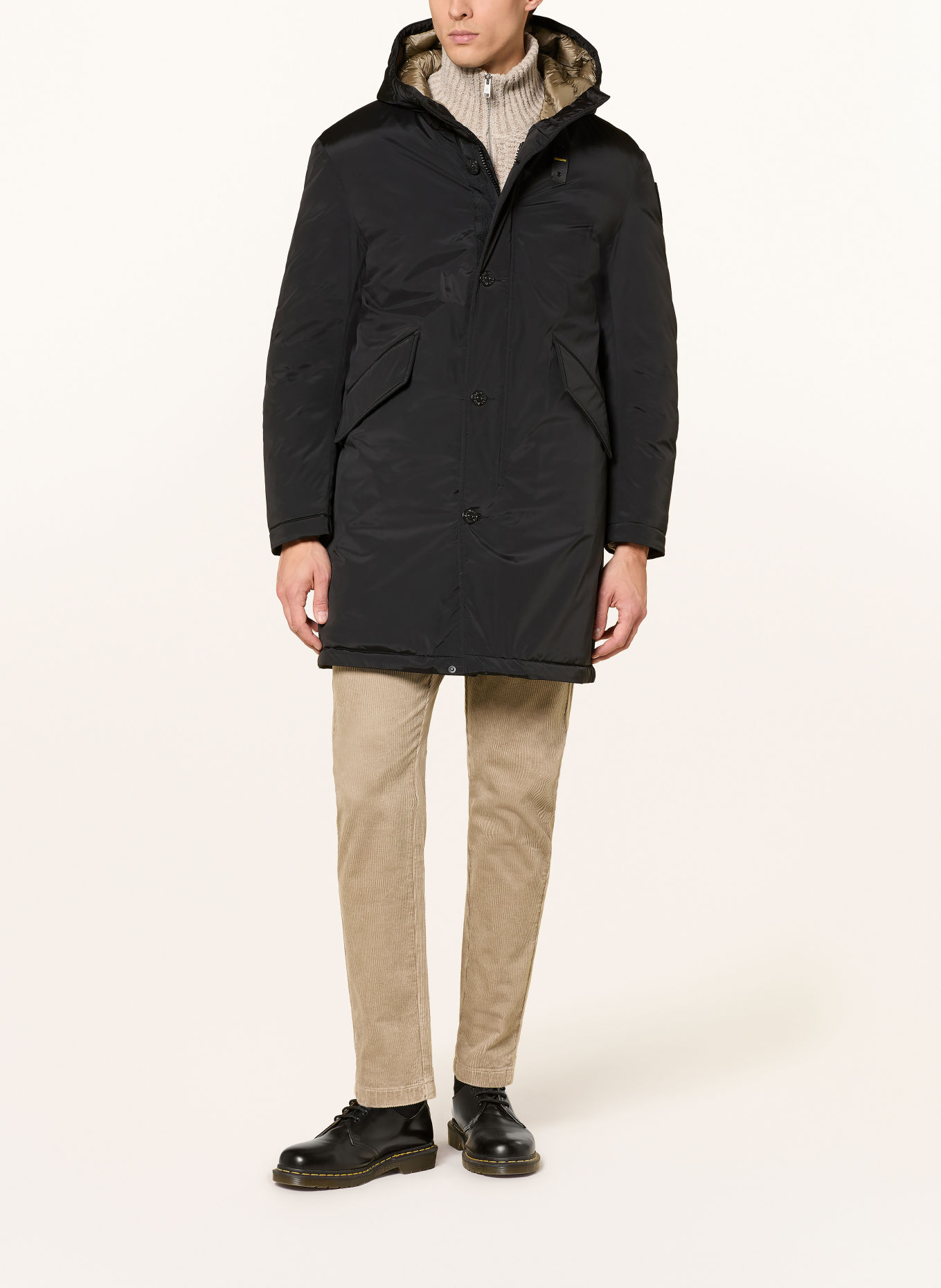 Blauer FAYWOOD Coat: BLACK / YELLOW