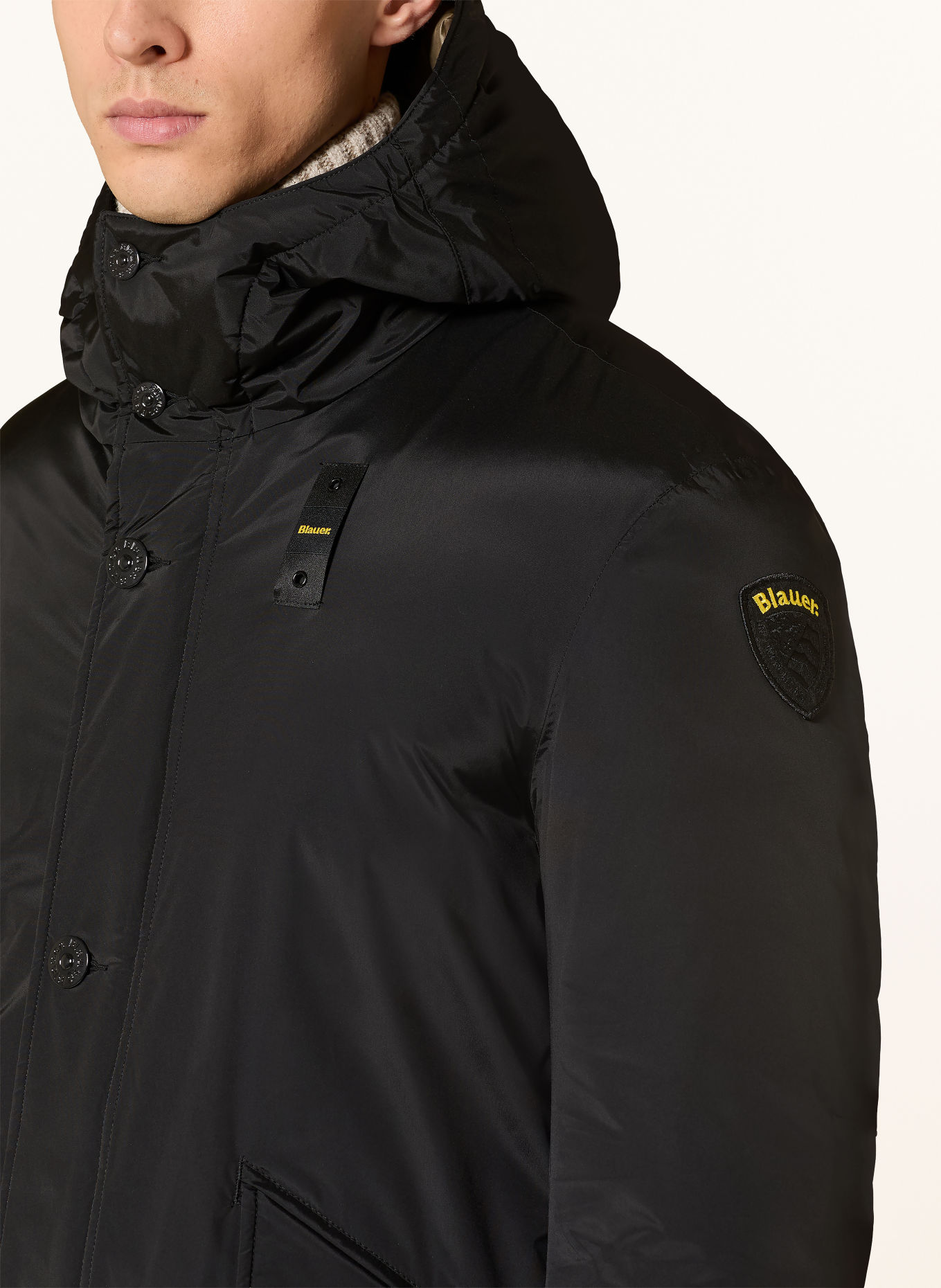 Blauer FAYWOOD Coat: BLACK / YELLOW