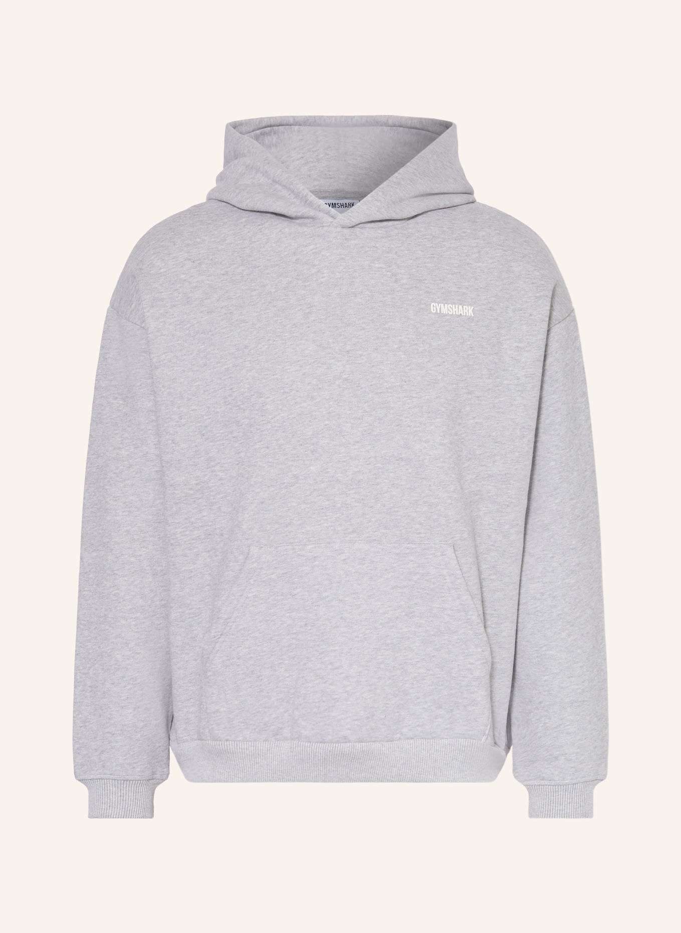 GYMSHARK Sweat à capuche oversize COSY LUXE: GRIS CLAIR