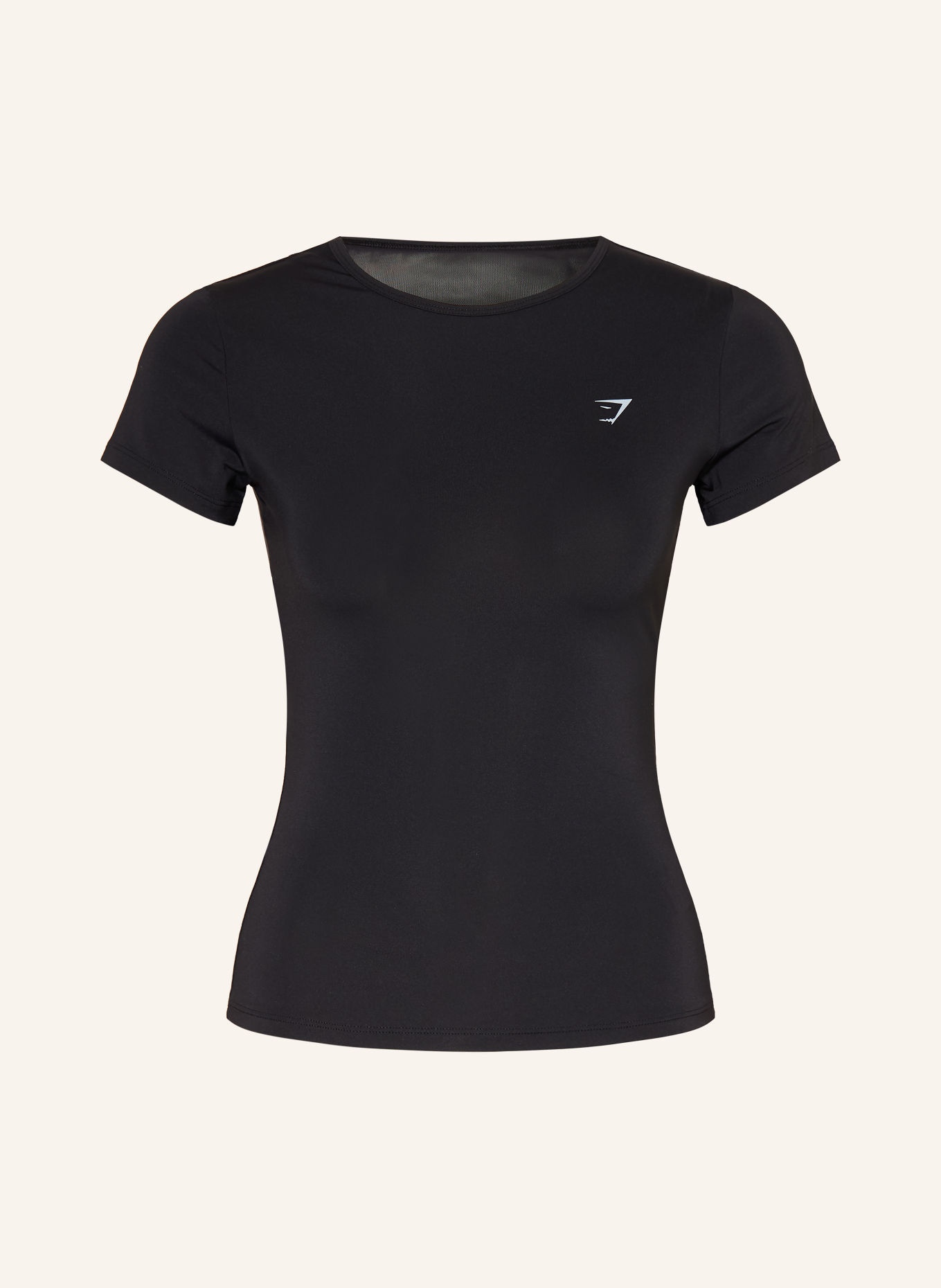 GYMSHARK T-shirt technique RUNNING BACK VENT avec découpes: NOIR