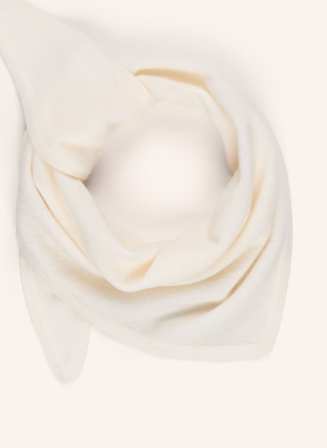darling harbour Triangular scarf with cashmere: CREME