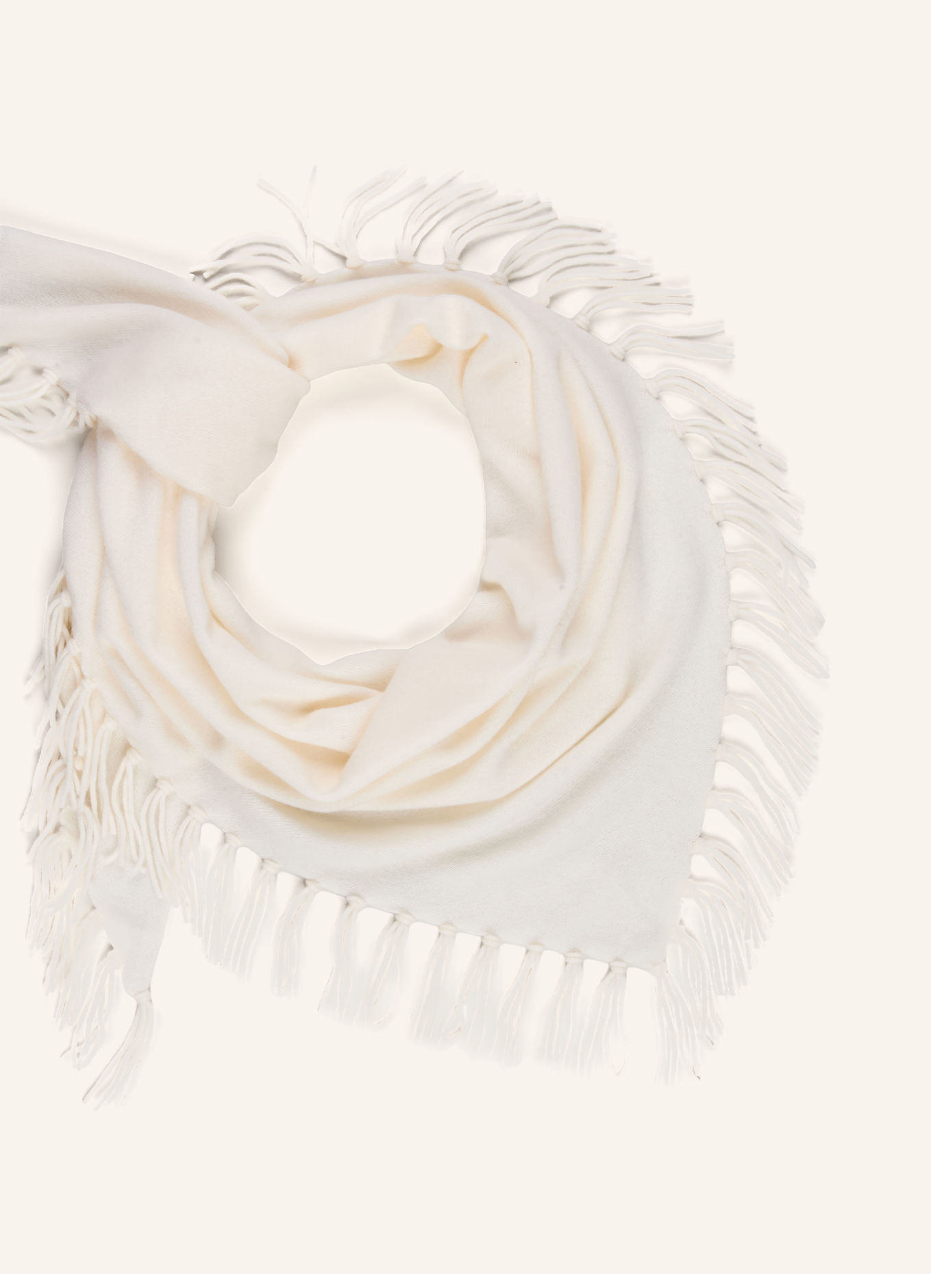 darling harbour Triangular scarf with cashmere: CREME