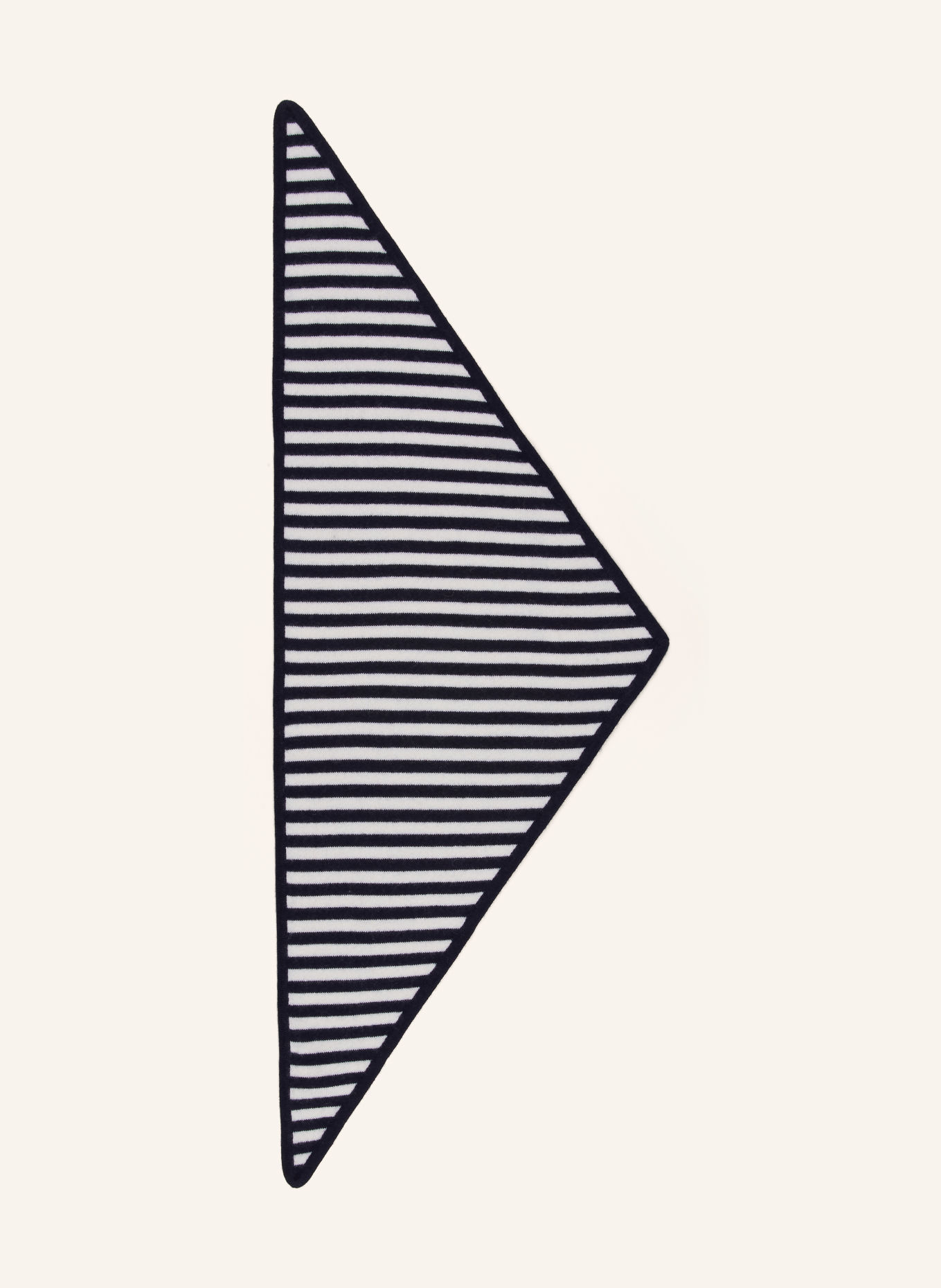 darling harbour Triangular scarf with cashmere: navy / creme