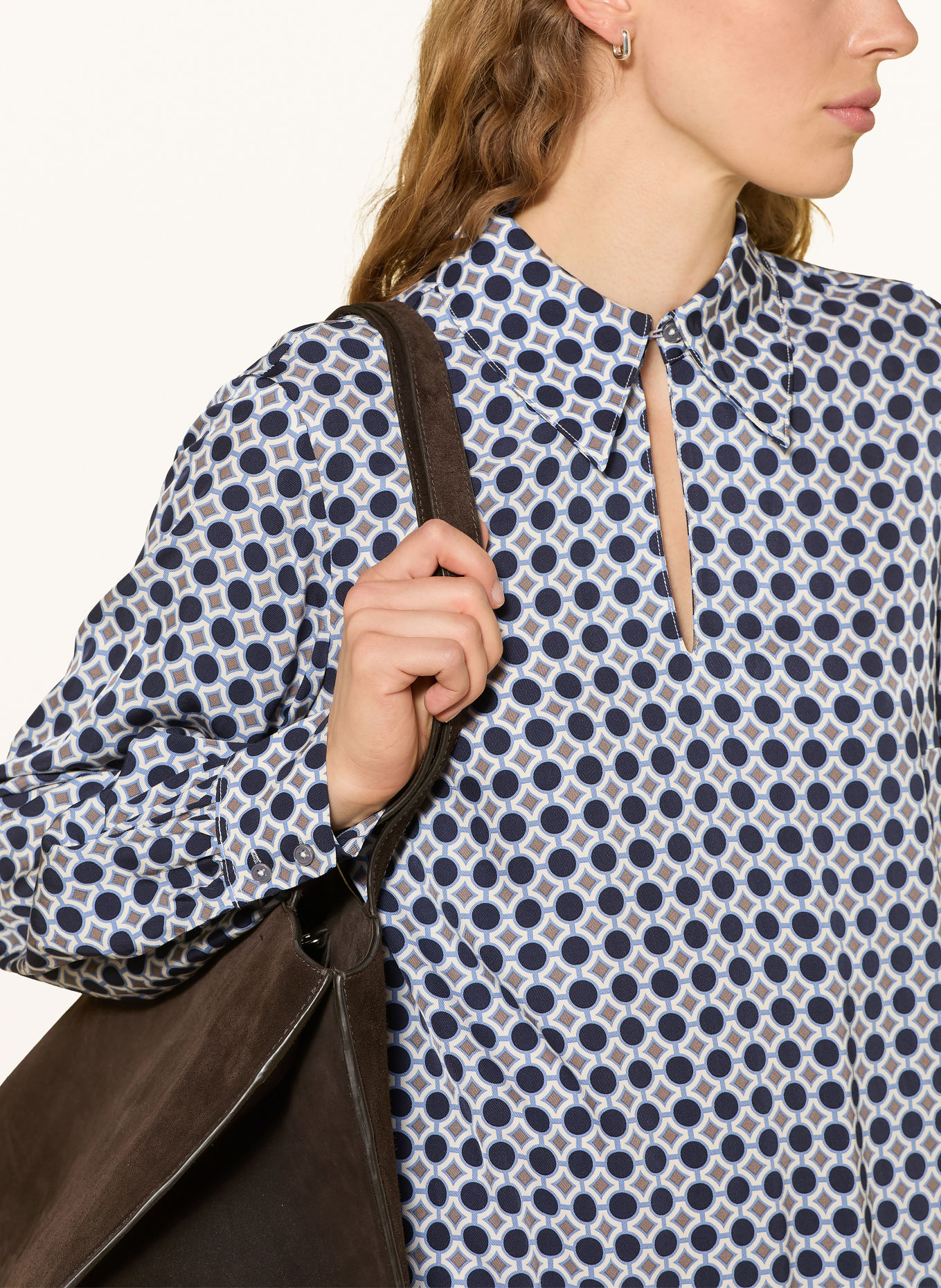 Marc O'Polo Kleid: DUNKELBLAU / BLAU / WEISS