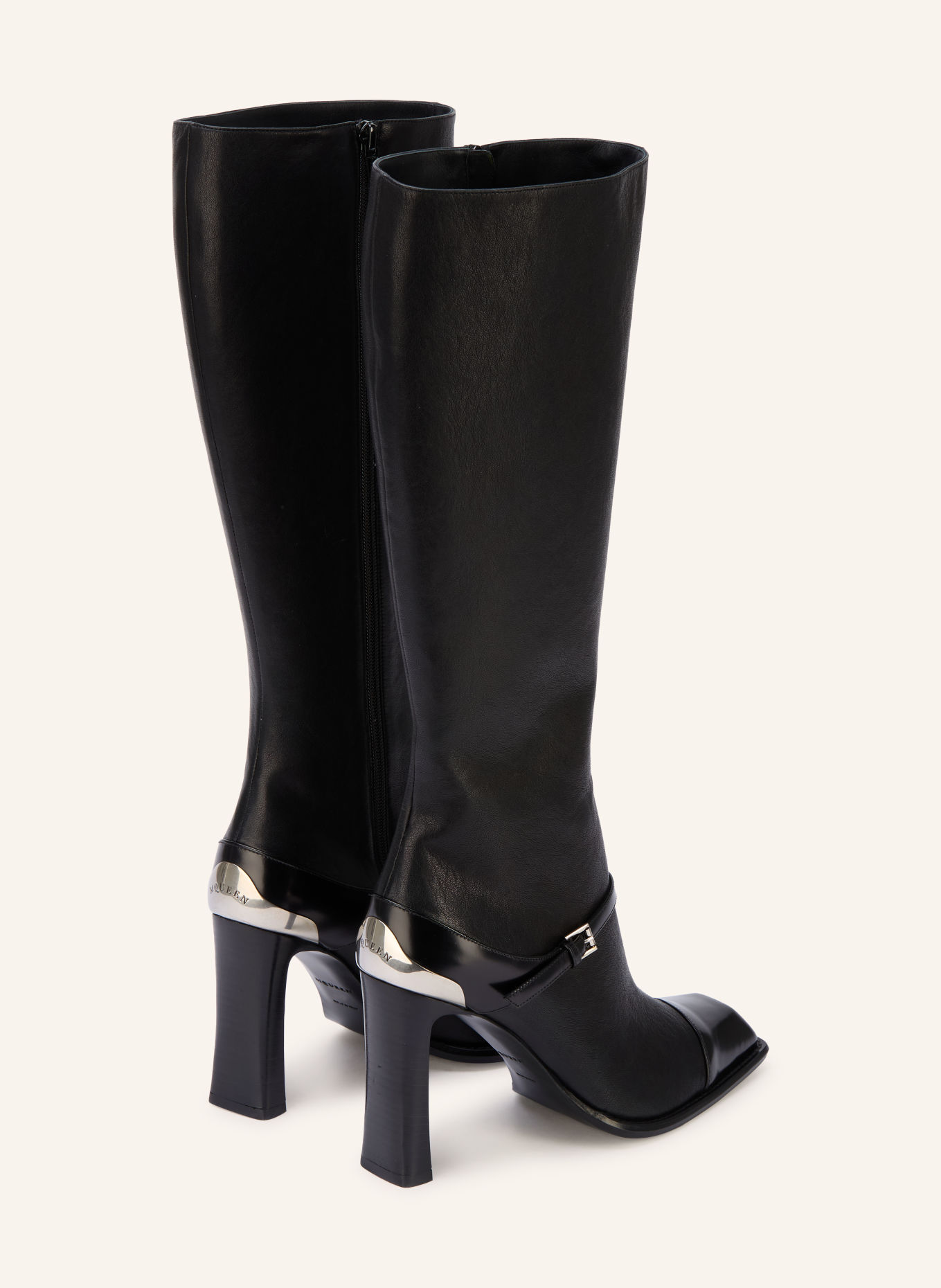 McQUEEN NIKO Boots: BLACK / SILVER