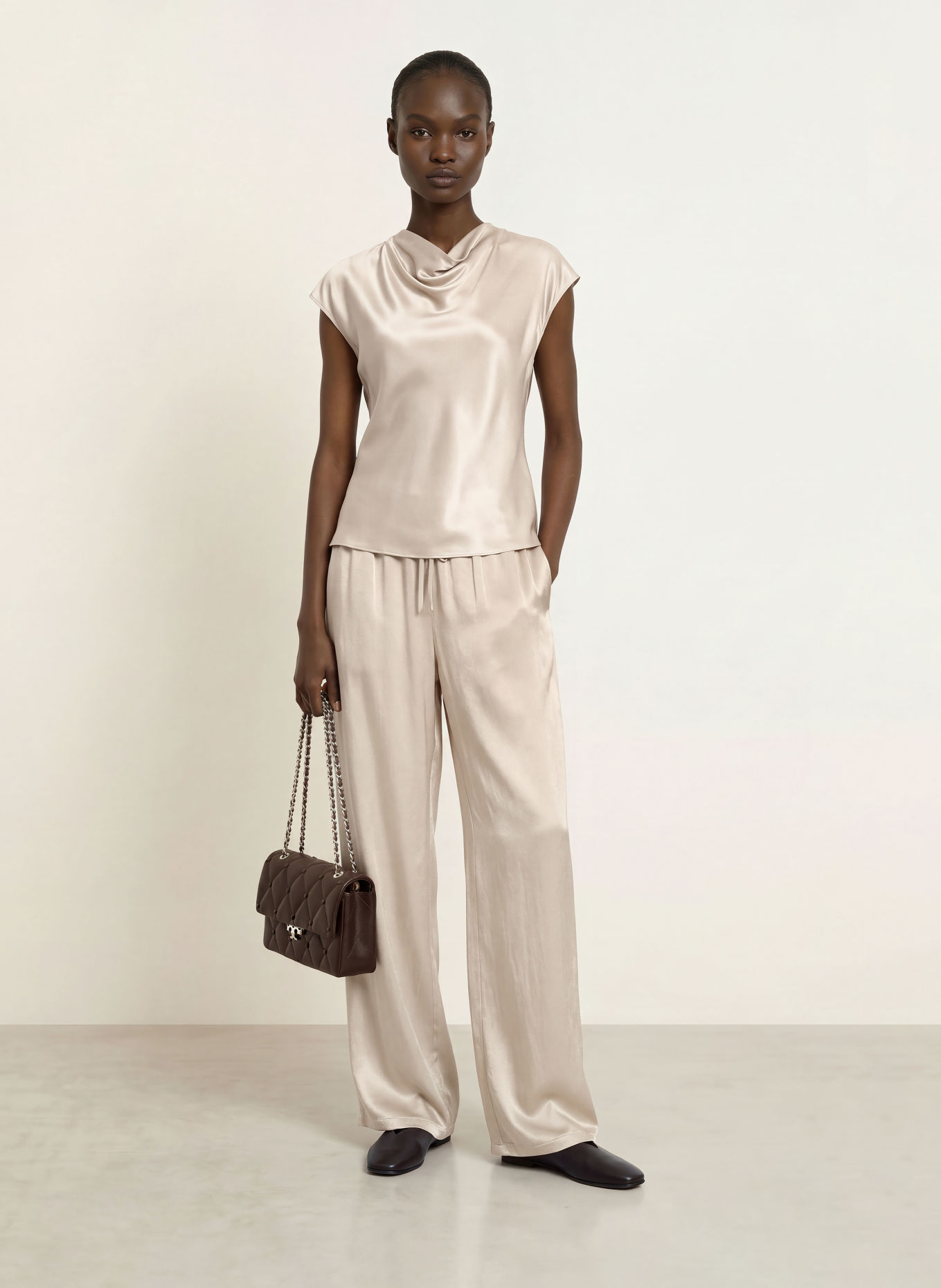 Rails Satinhose VIRGO: TAUPE