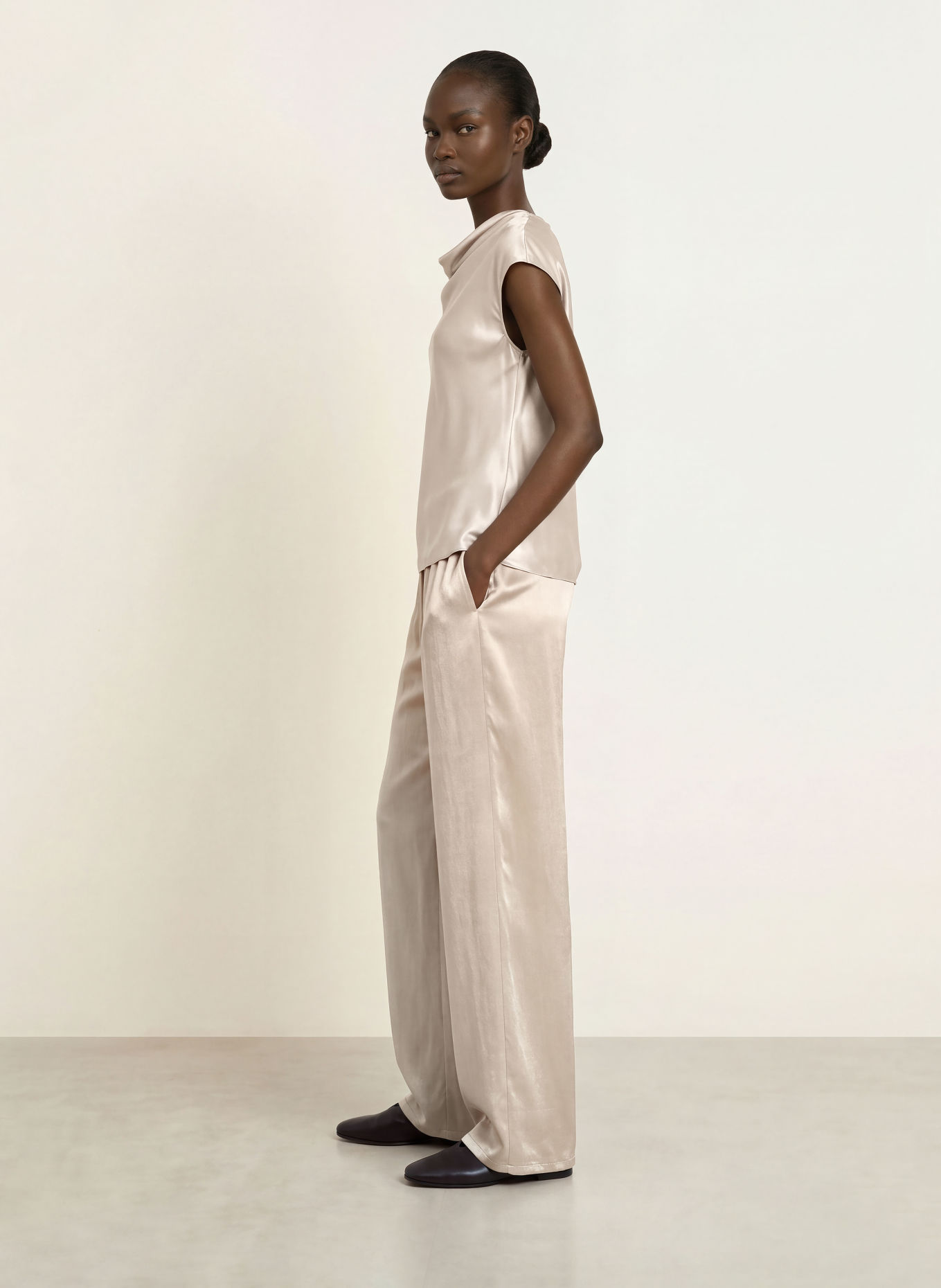 Rails Satinhose VIRGO: TAUPE
