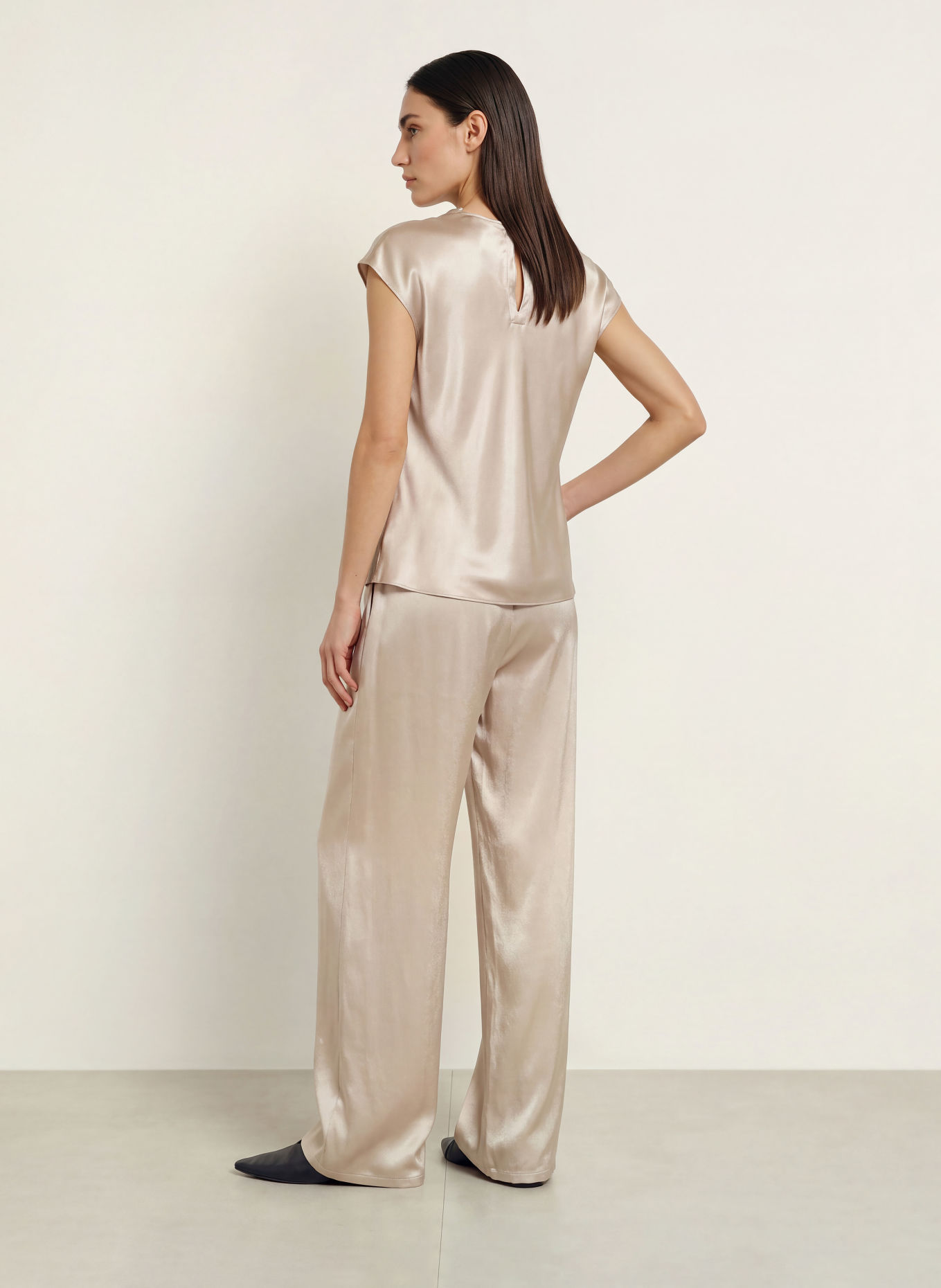 Rails Blusenshirt LORETTA aus Satin: BEIGE