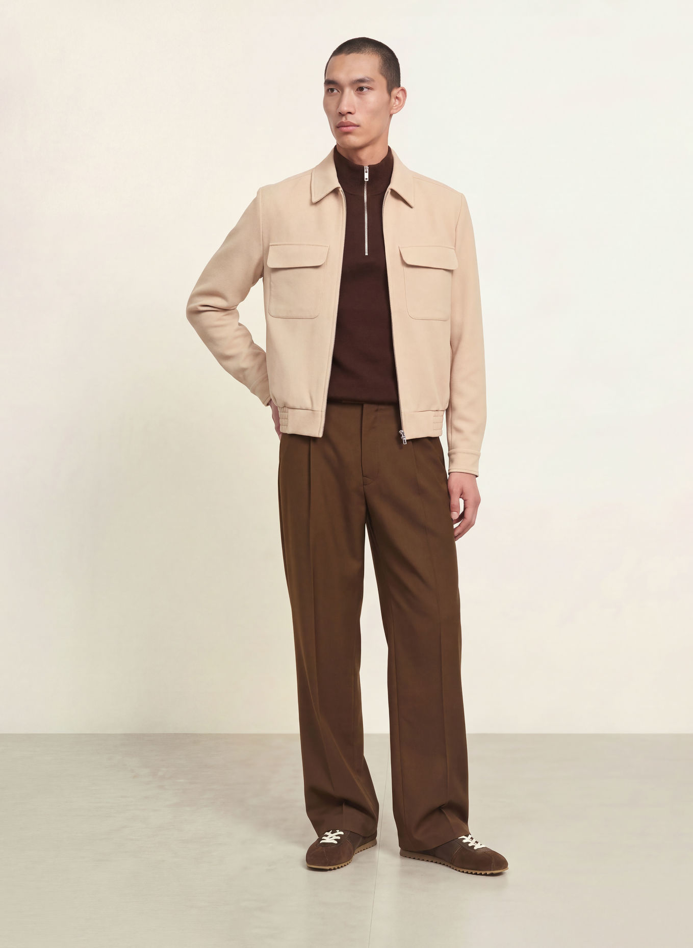 SANDRO Blouson: BEIGE