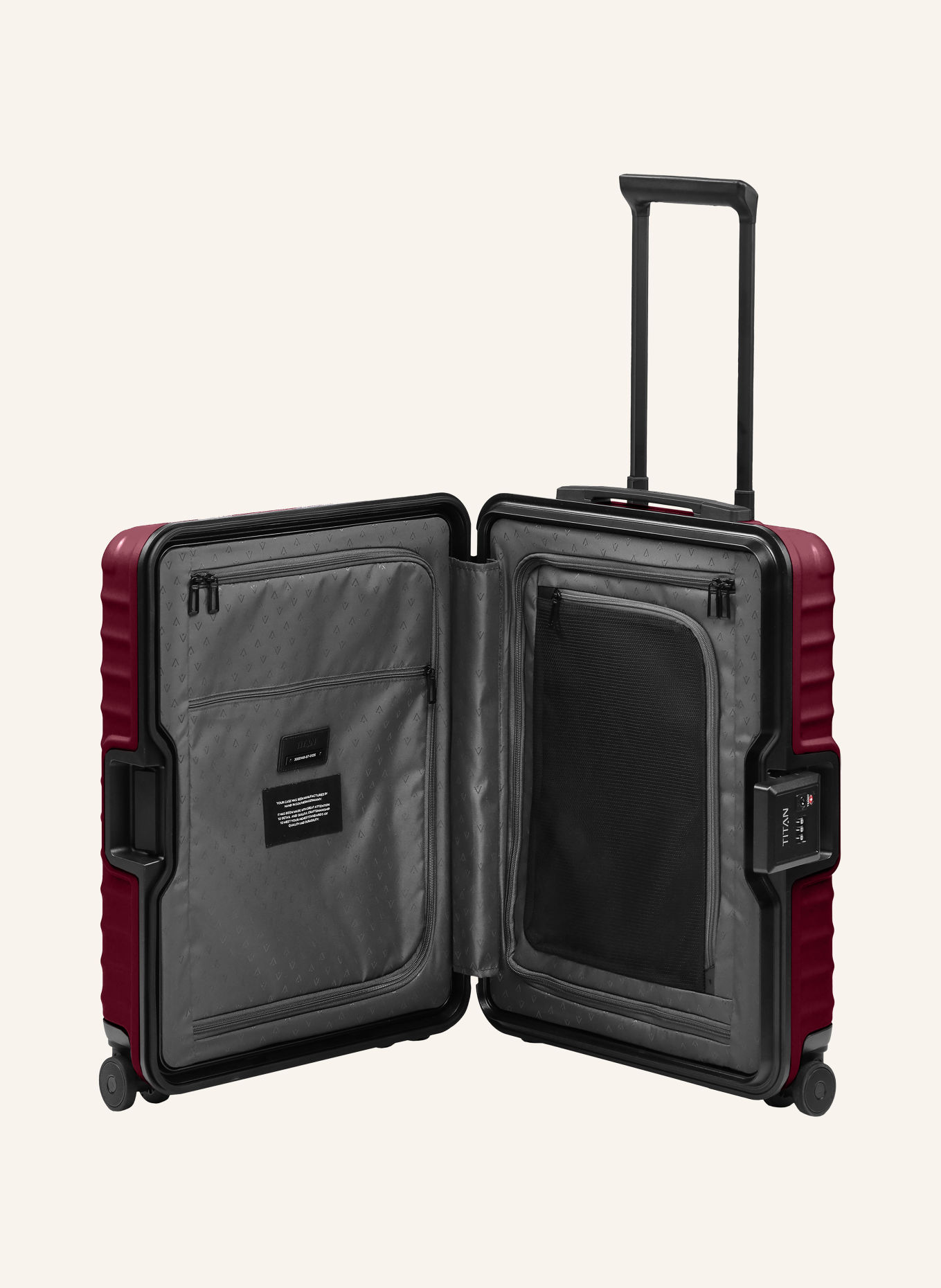 TITAN Trolley OVERSEAS S20: DUNKELROT / SCHWARZ