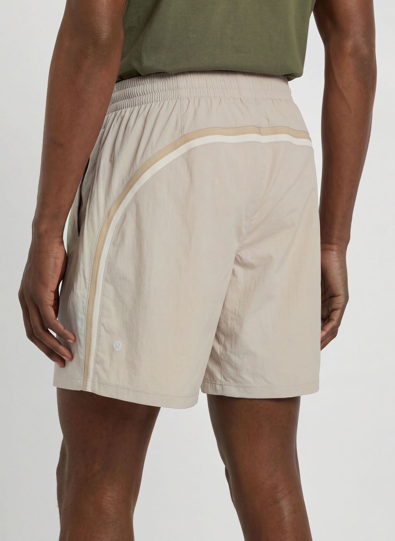 lululemon PACE BREAKER Running Shorts: BEIGE / CREAM
