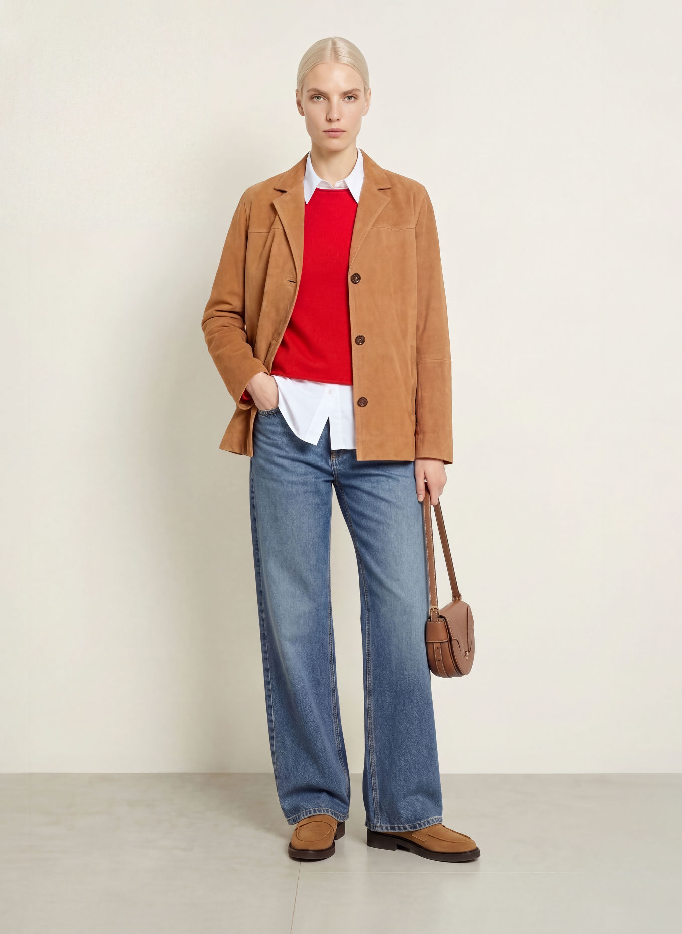 darling harbour Leather jacket: WHISKEY
