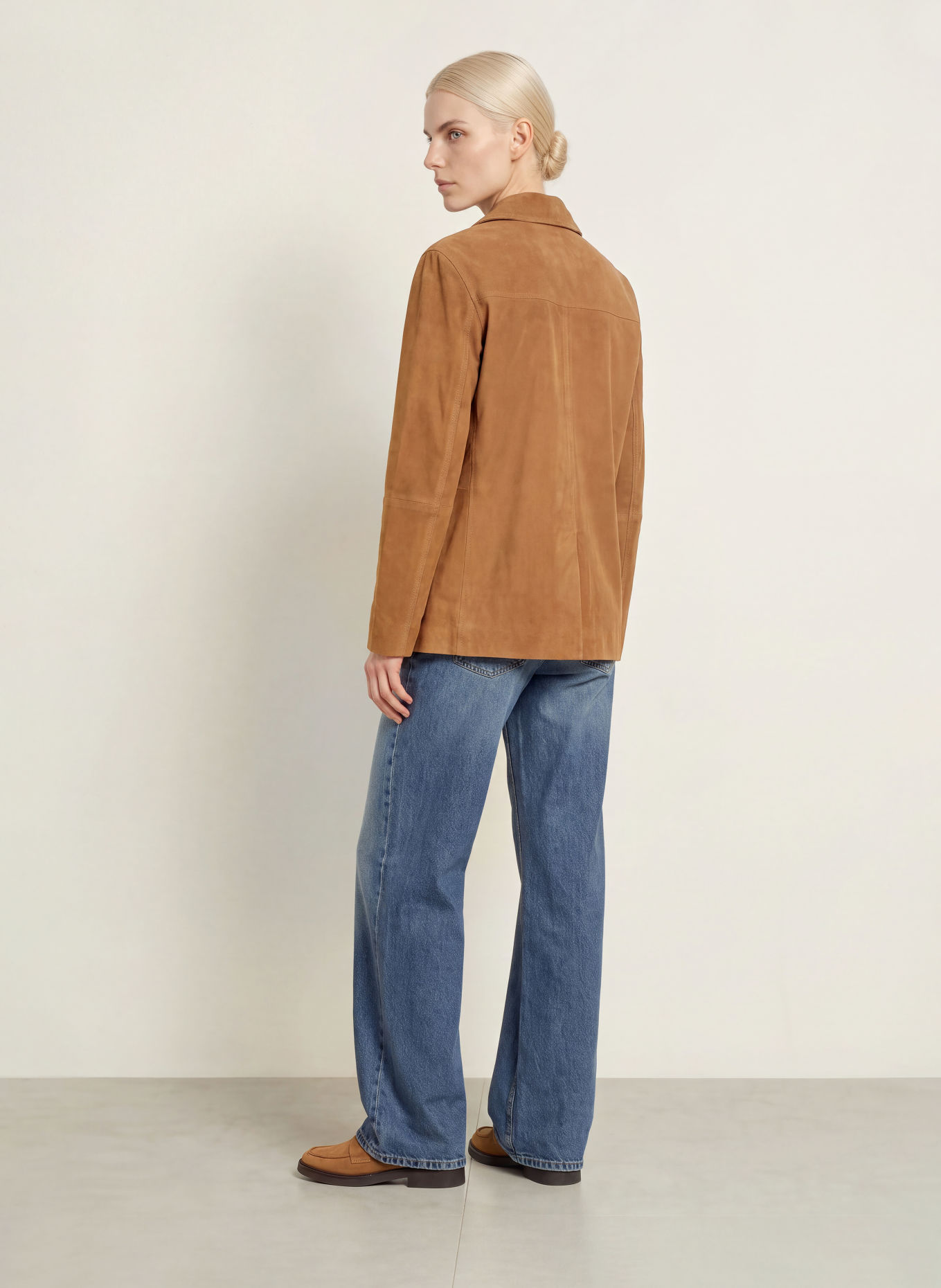 darling harbour Leather jacket: WHISKEY