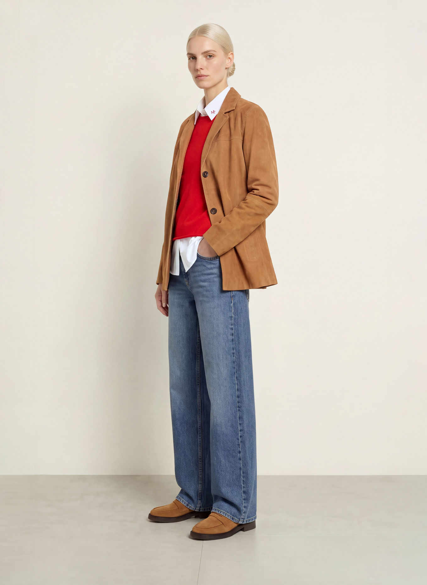 darling harbour Leather jacket: WHISKEY