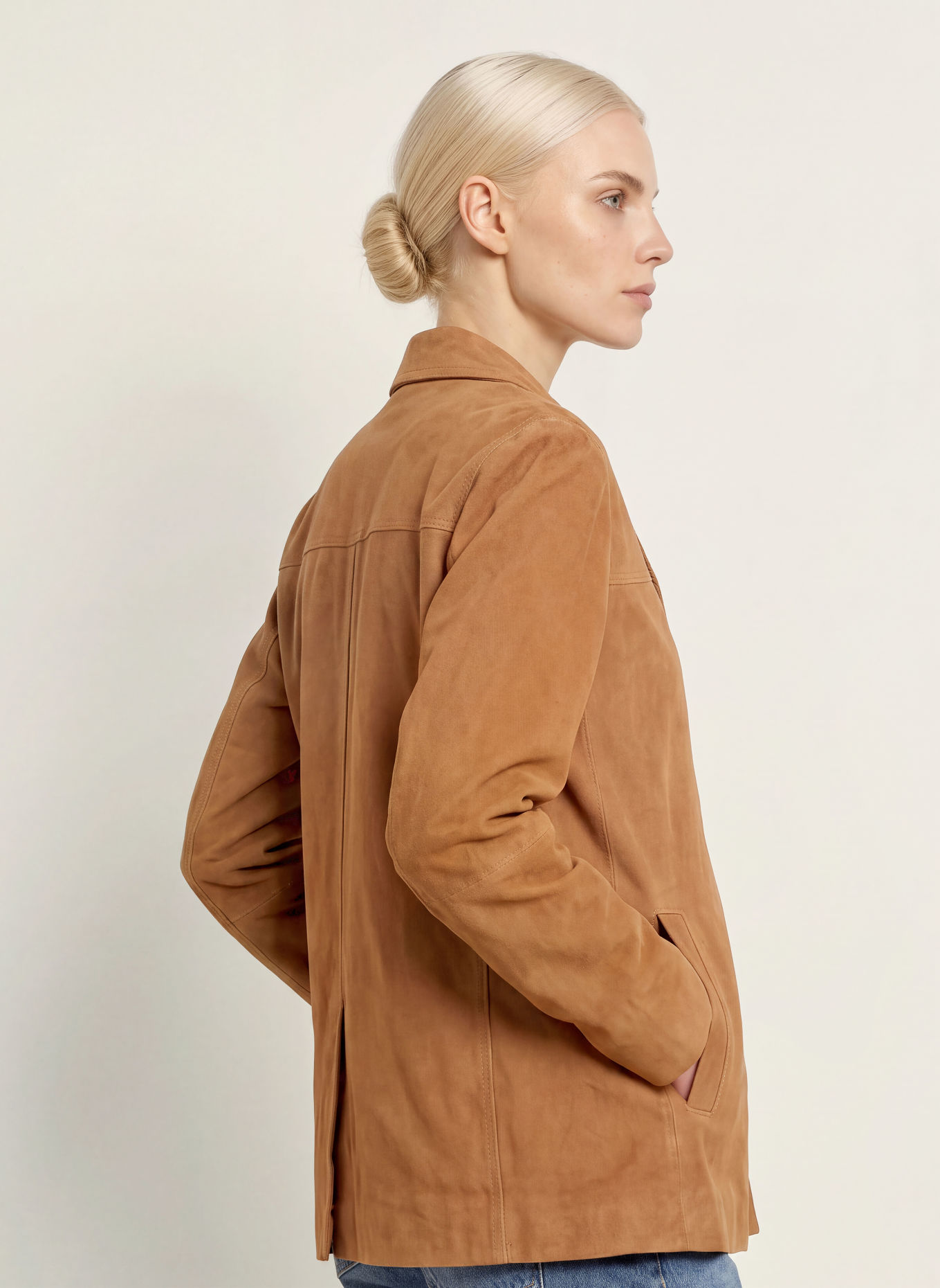 darling harbour Leather jacket: WHISKEY