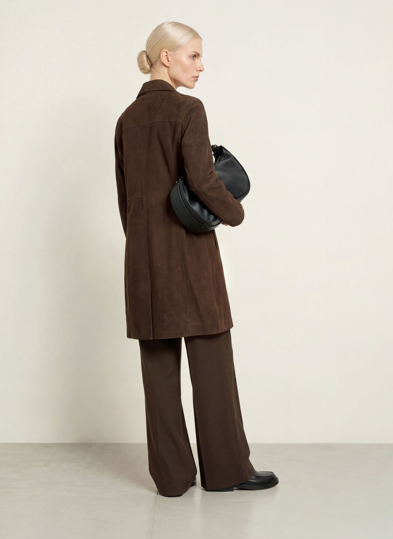 darling harbour Leather coat: CHOCOLATE