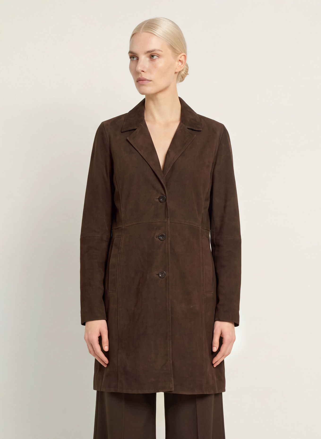 darling harbour Leather coat: CHOCOLATE
