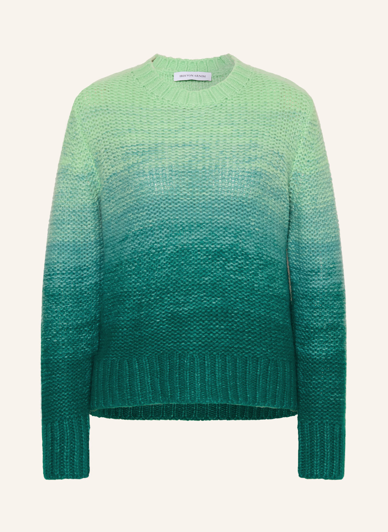 IRIS von ARNIM Pull RAINBOW DEGRADÉ 50 avec cachemire: GROEN / VERT CLAIR