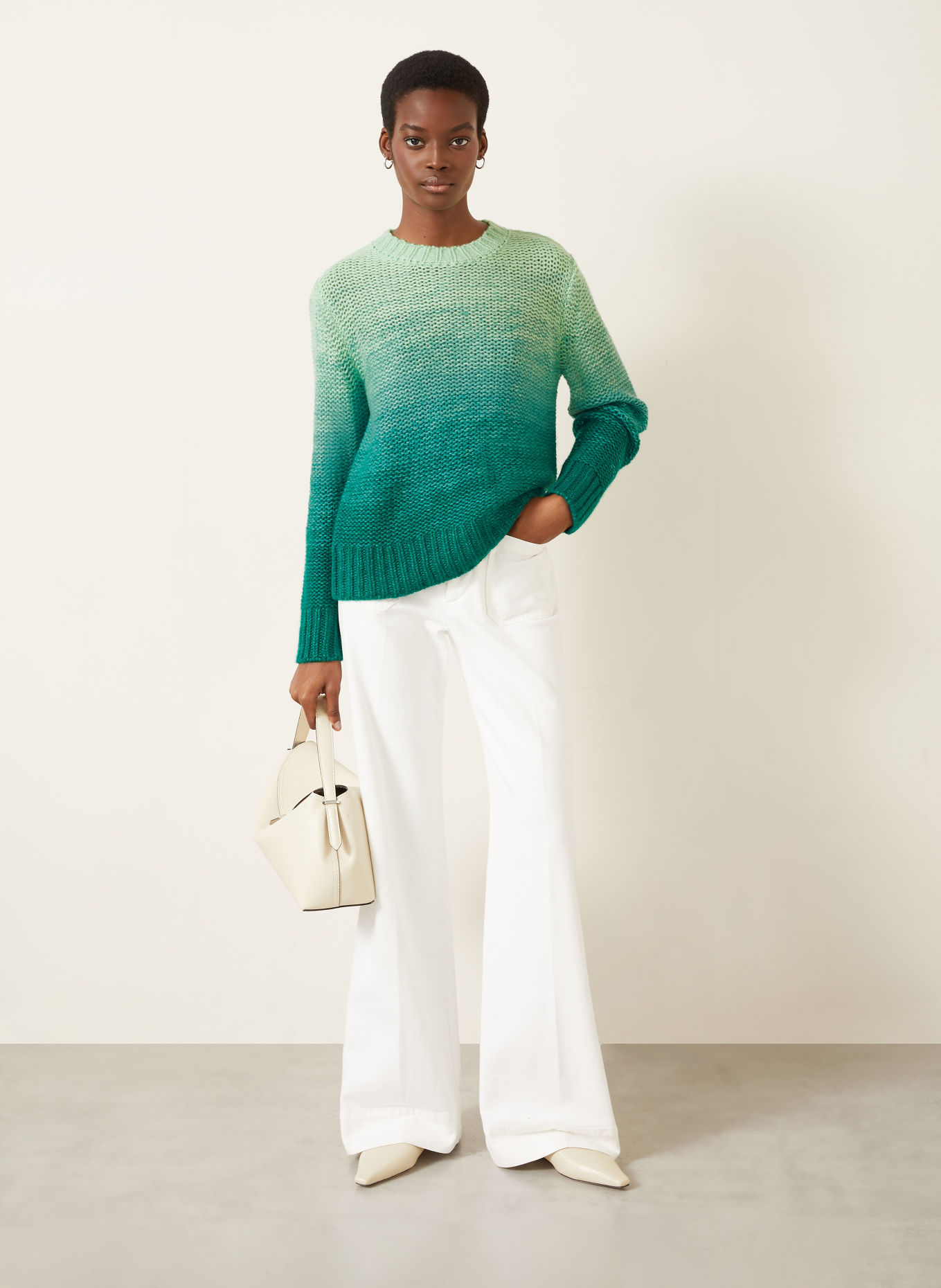 IRIS von ARNIM Pull RAINBOW DEGRADÉ 50 avec cachemire: GROEN / VERT CLAIR