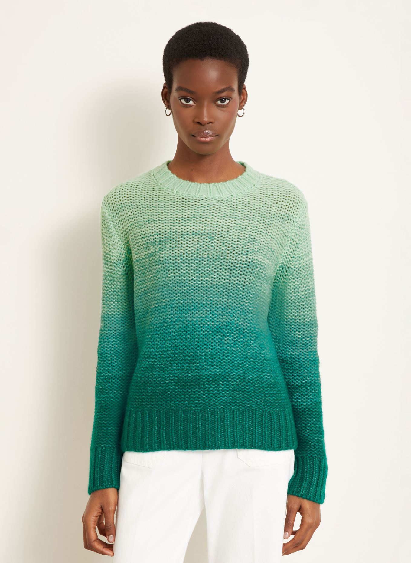 IRIS von ARNIM Pull RAINBOW DEGRADÉ 50 avec cachemire: GROEN / VERT CLAIR