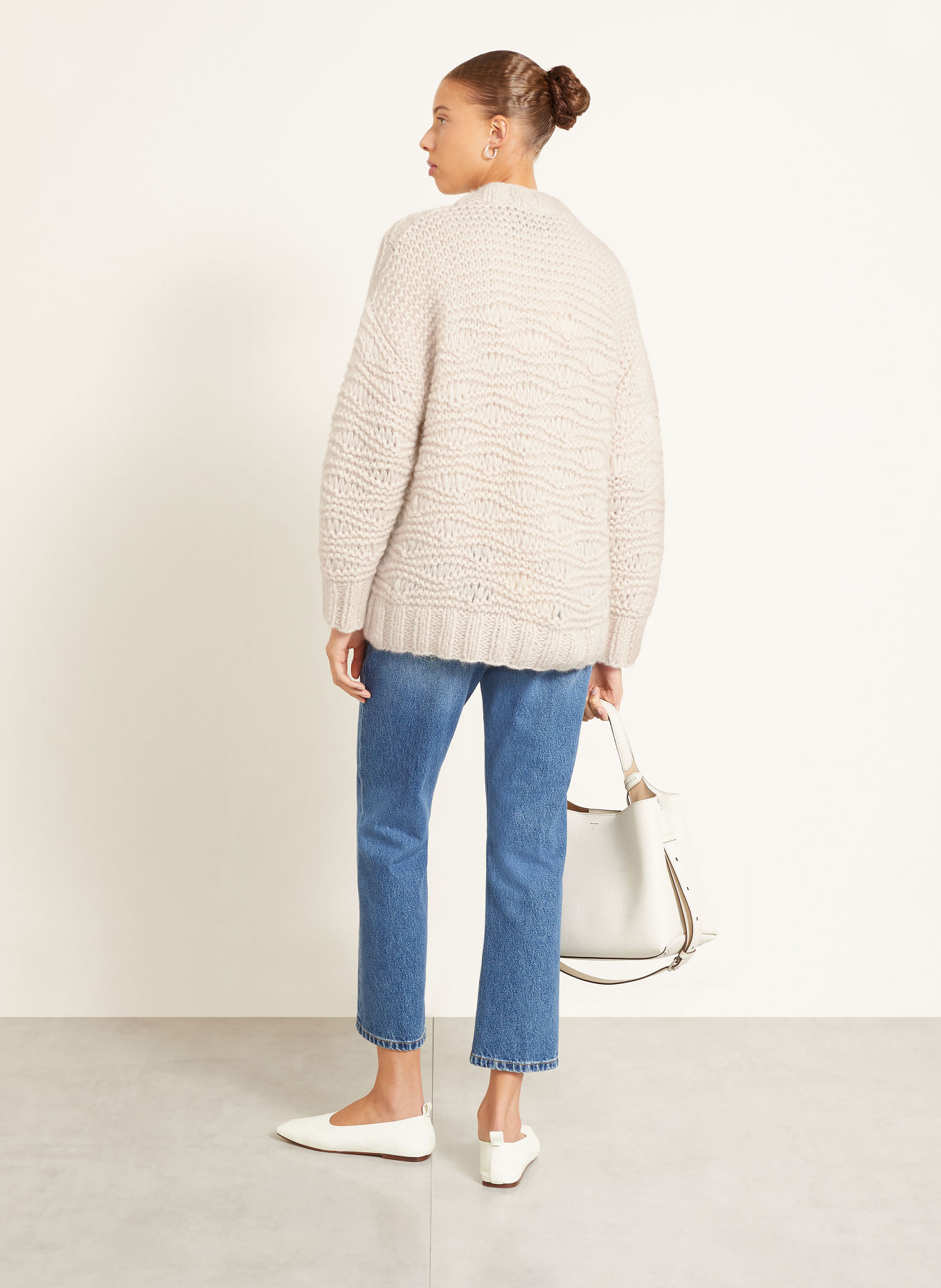 IRIS von ARNIM Oversized vest IRIS ICONIC 50 met kasjmier: CRÈME